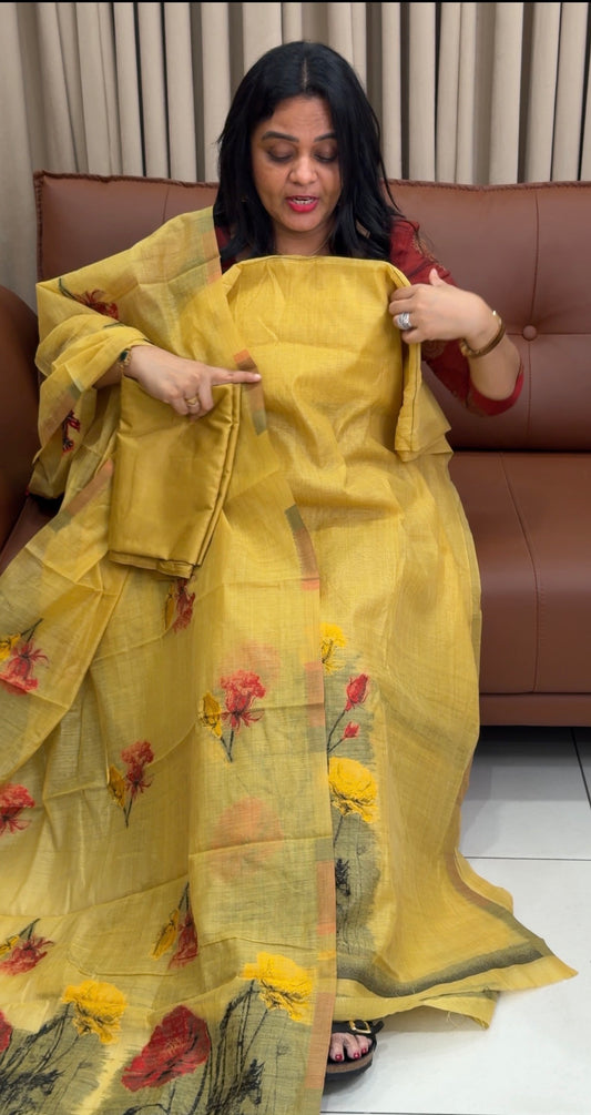 JAMDANI UNSTITCHED SALWAR SUITS - IHA 34556