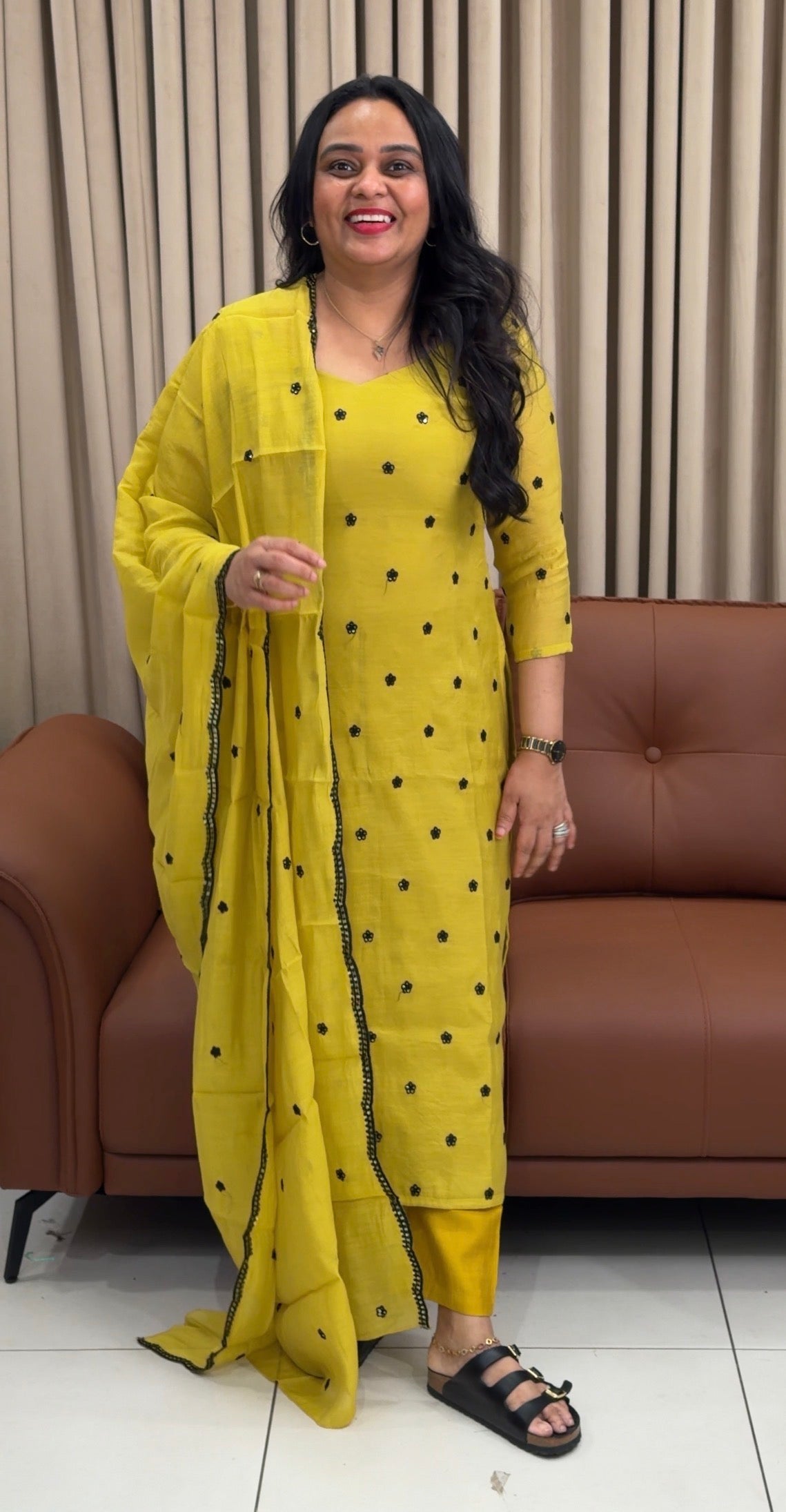 MUL CHANDERI UNSTICHED SALWAR SUIITS - IHA 35465