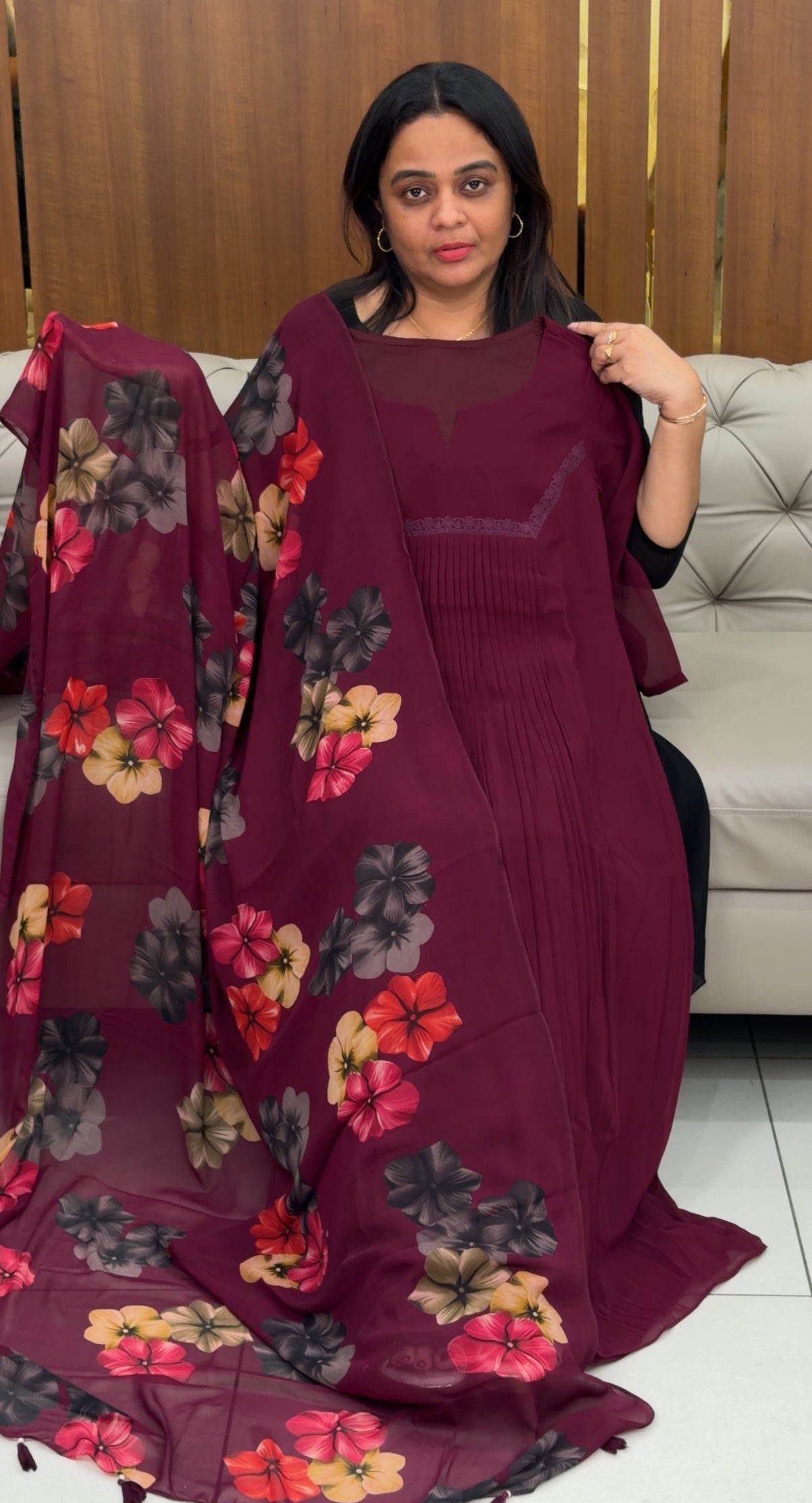 IHA'S IN-HOUSE DESIGNER ALINE TOP AND DUPATTA - IHA 29335