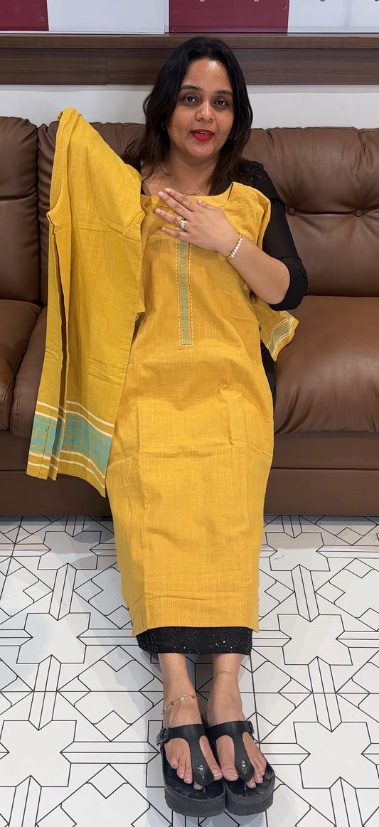 HANDLOOM COTTON ALINE TOP AND BOTTOM - IHA 17412