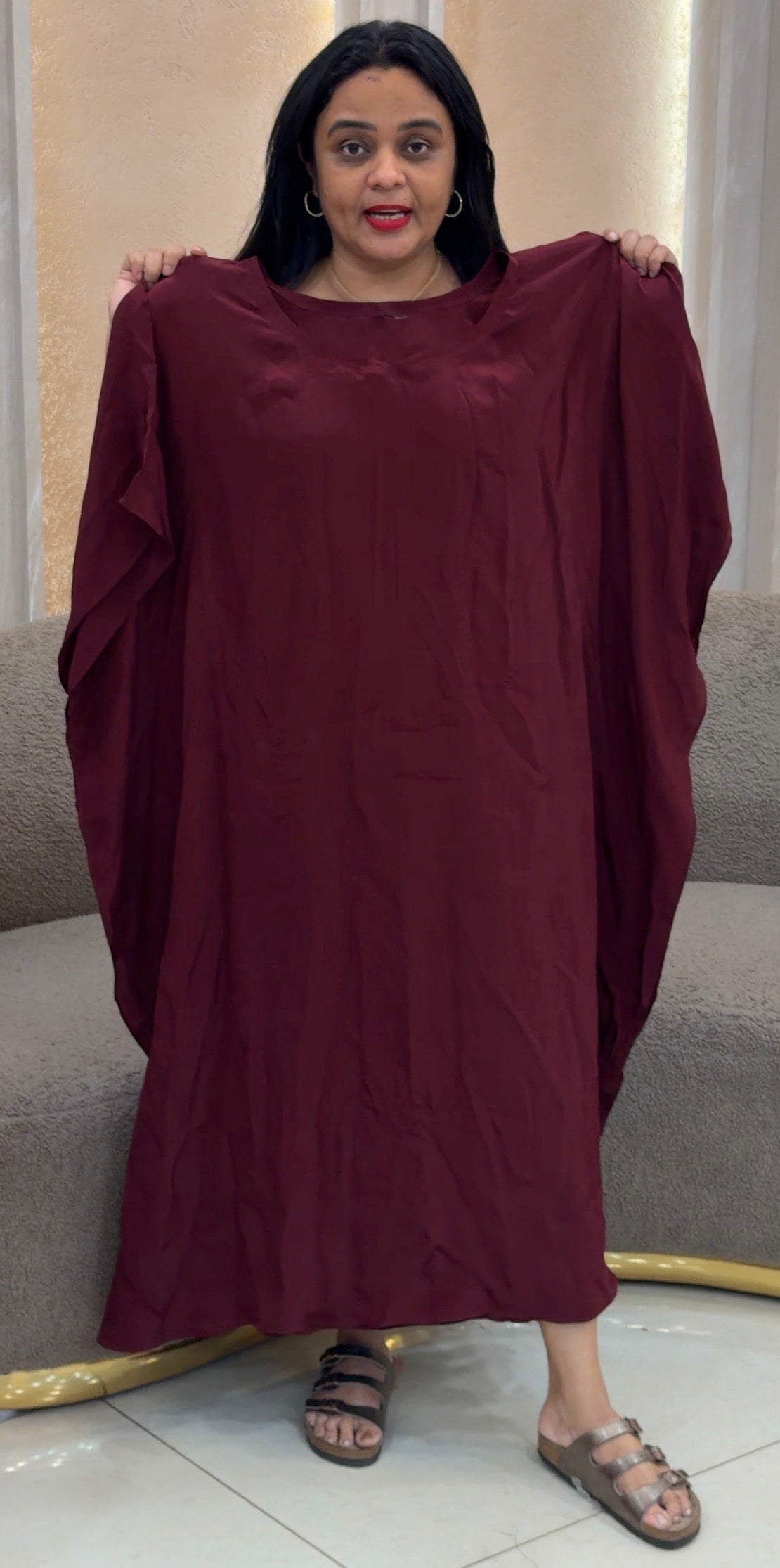 IHA'S IN-HOUSE CREPE KAFTAN TOPS - IHA 35920