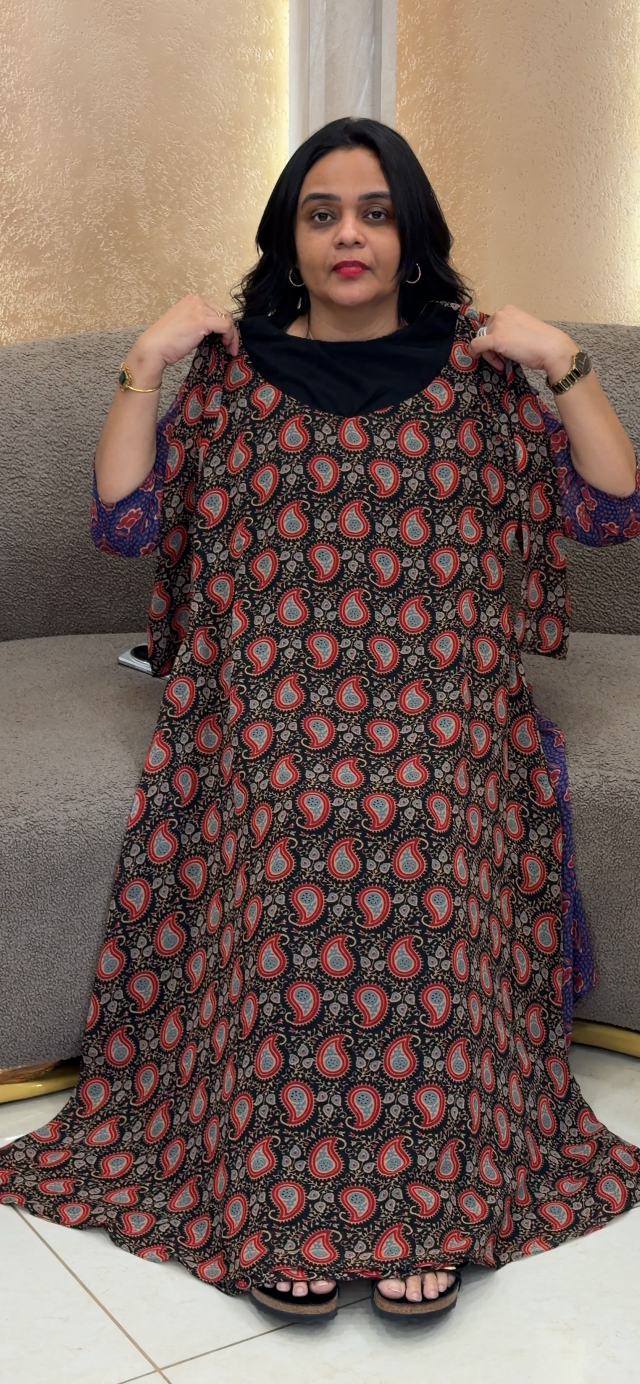 IN-HOUSE PRINTED GEORGETTE ALINE TOPS - IHA 35020