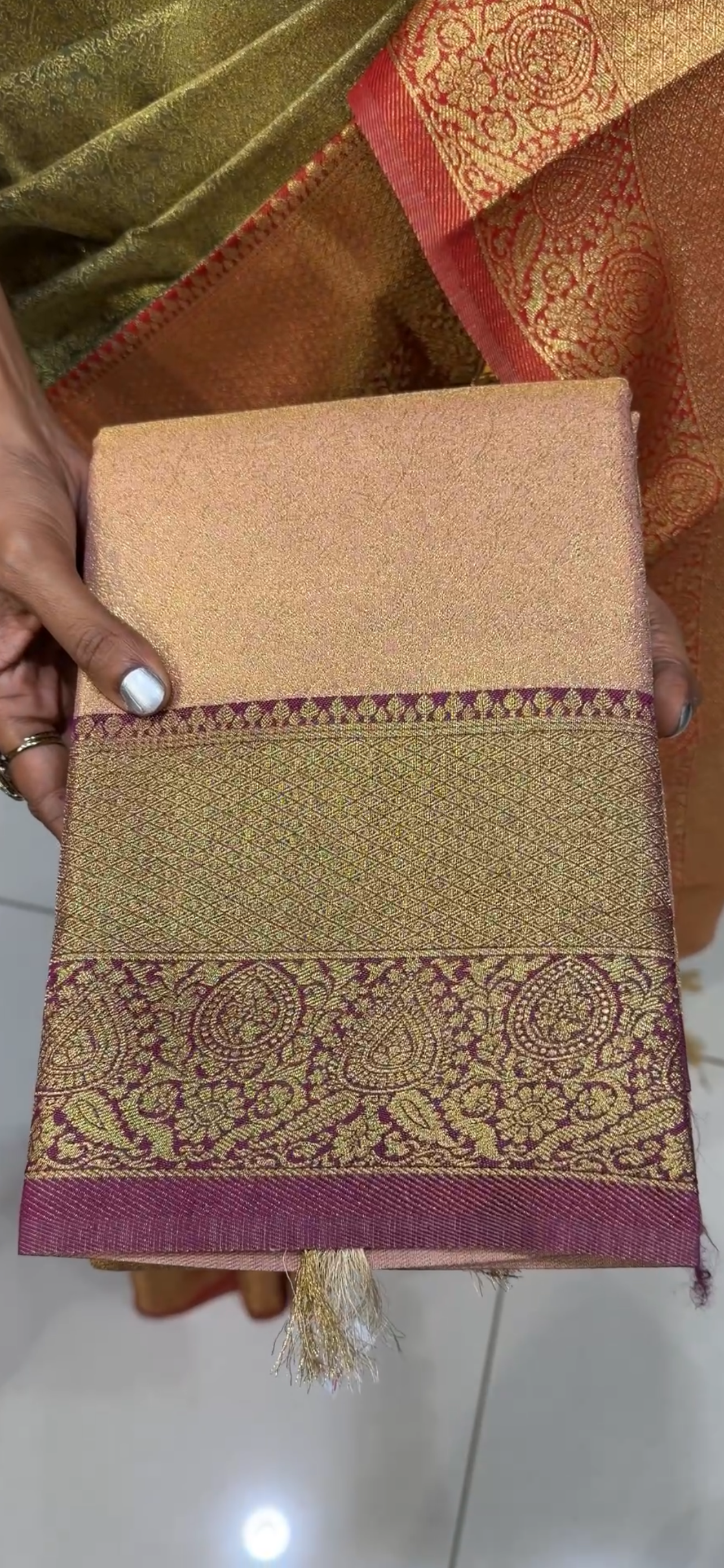 SEMI BROCADE SAREES - IHA 33514
