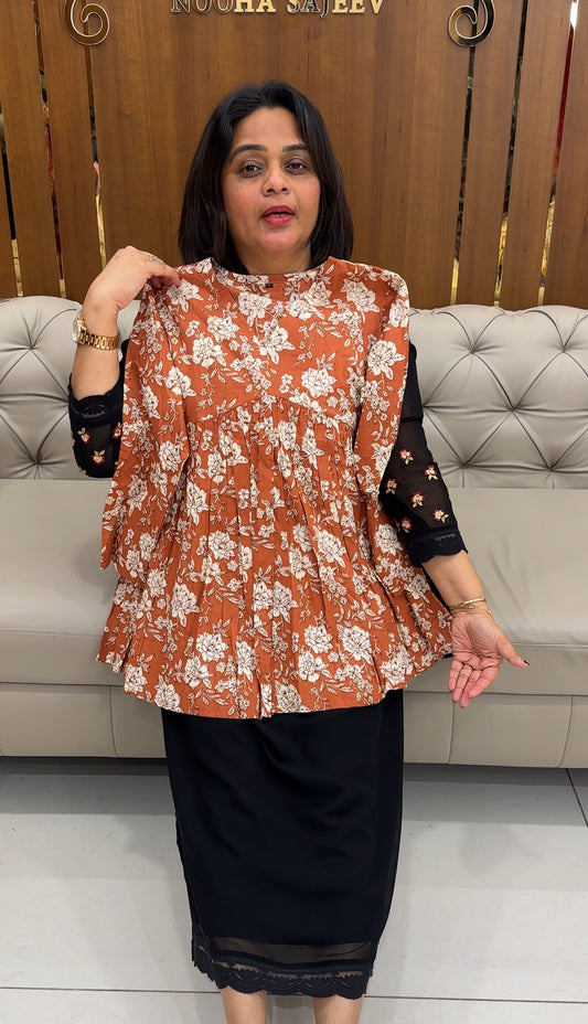 PRINTED SHORT TOPS - IHA 26028