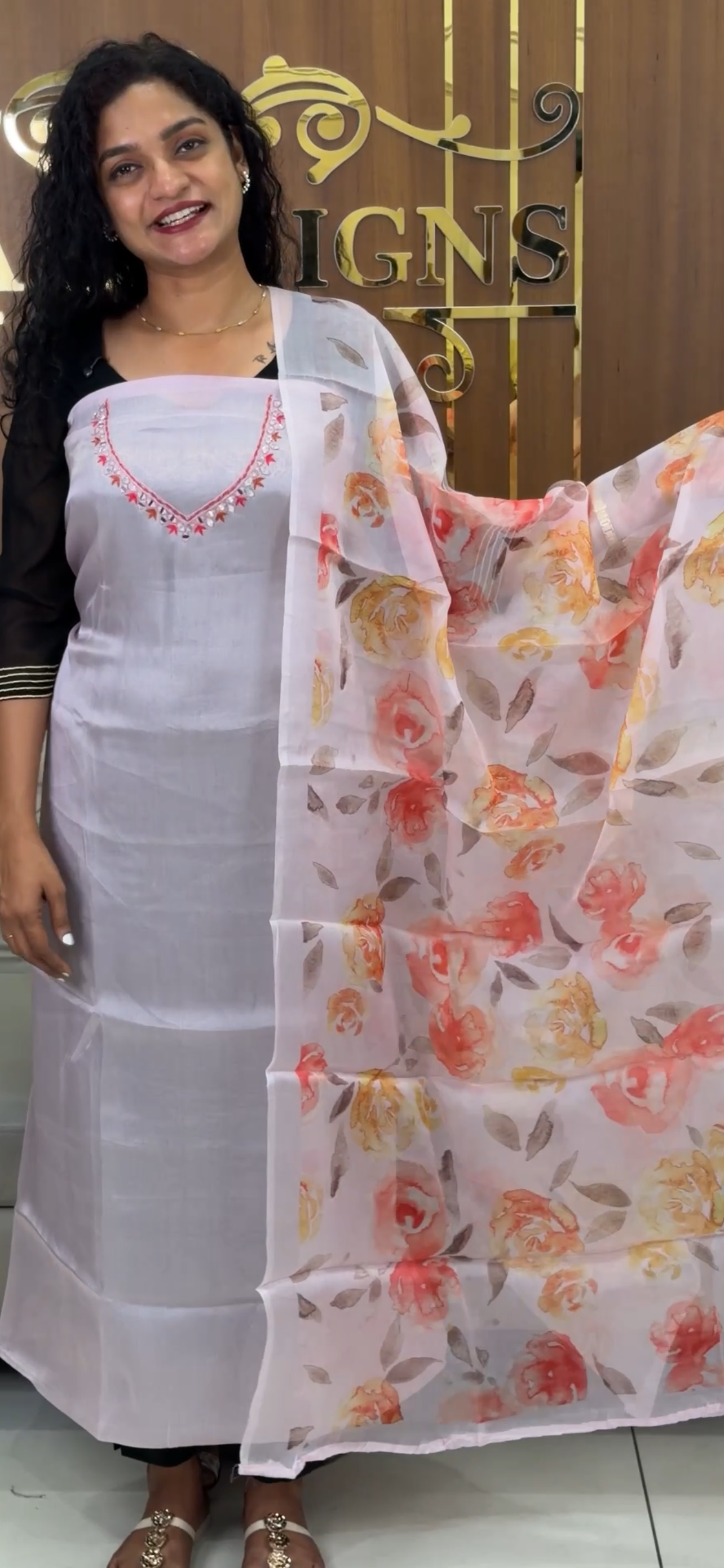 ORGANZA UNSTITCHED SALWAR SUITS - IHA 32460