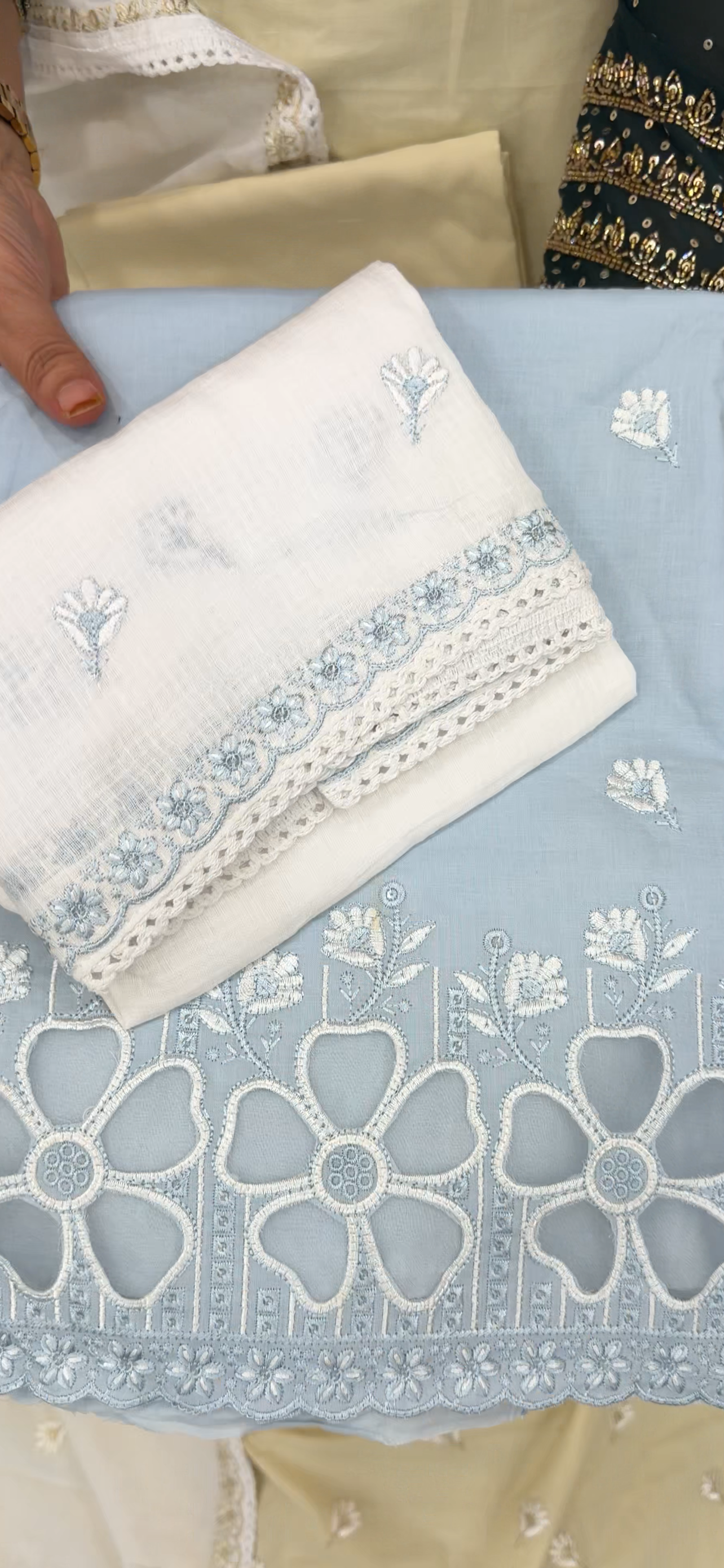 COTTON UNSTITCHED SALWAR SUITS - IHA 33238