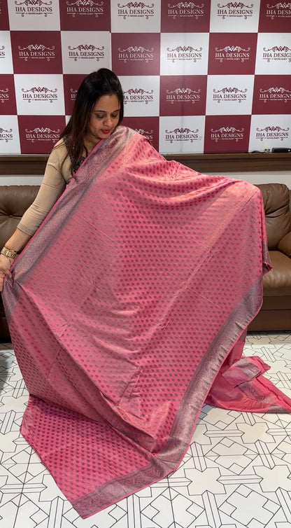 TISSUE BANARASI  SAREE - IHA 14766