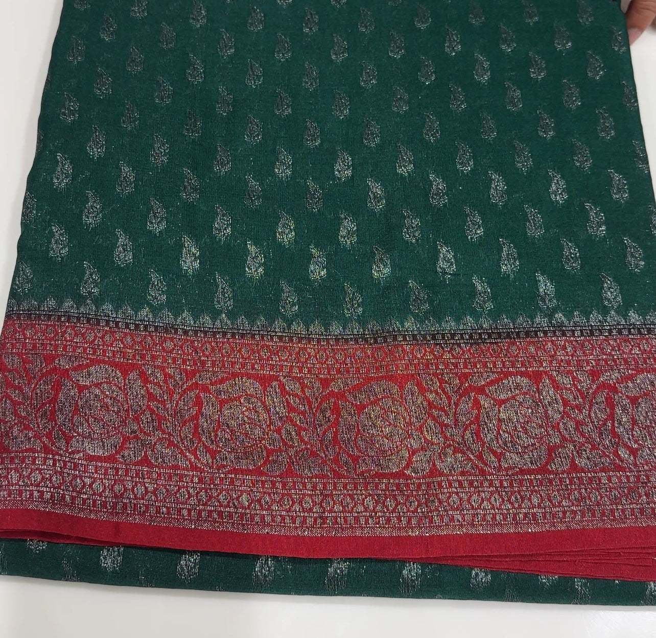 SEMI BANARASI SAREE - IHA 16897