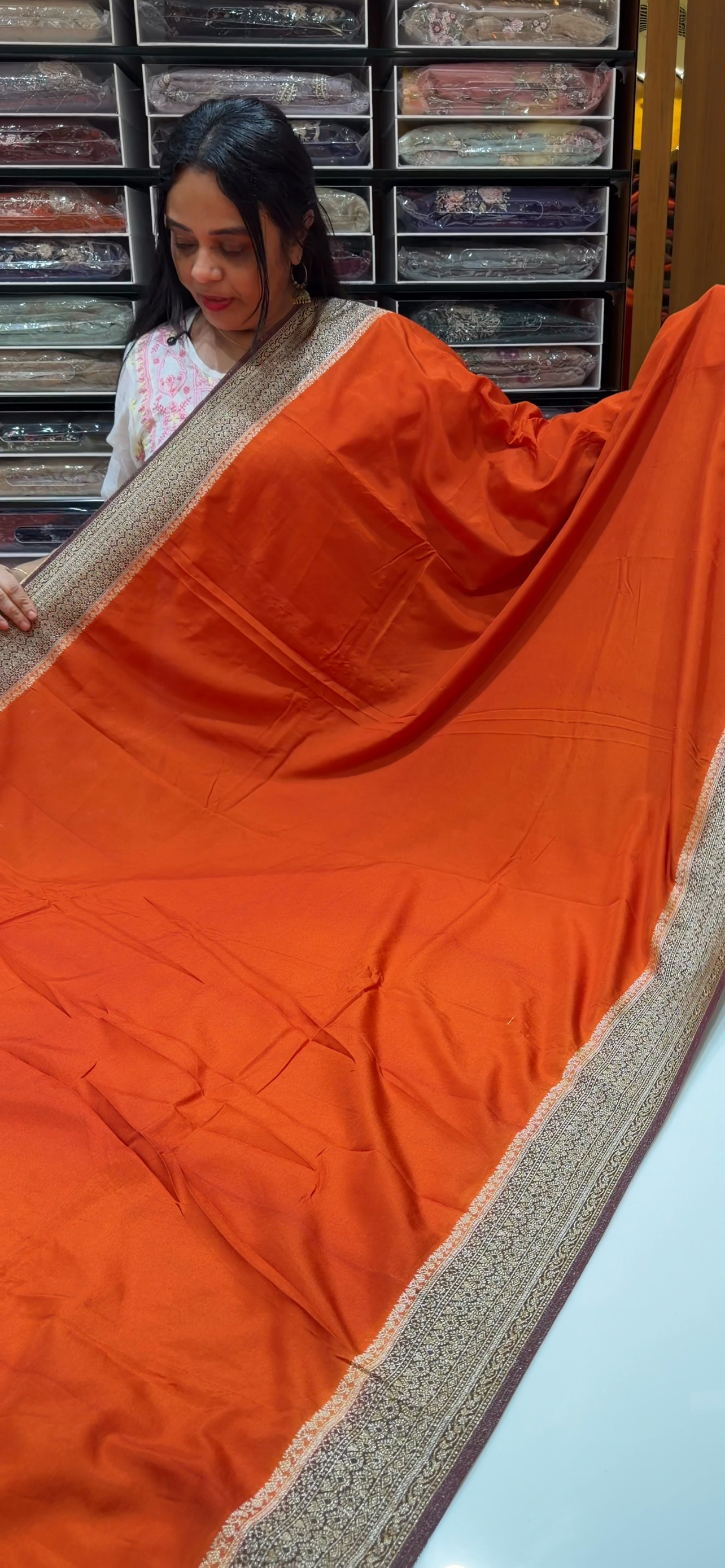 SEMI BANARASI SAREES - IHA 34575