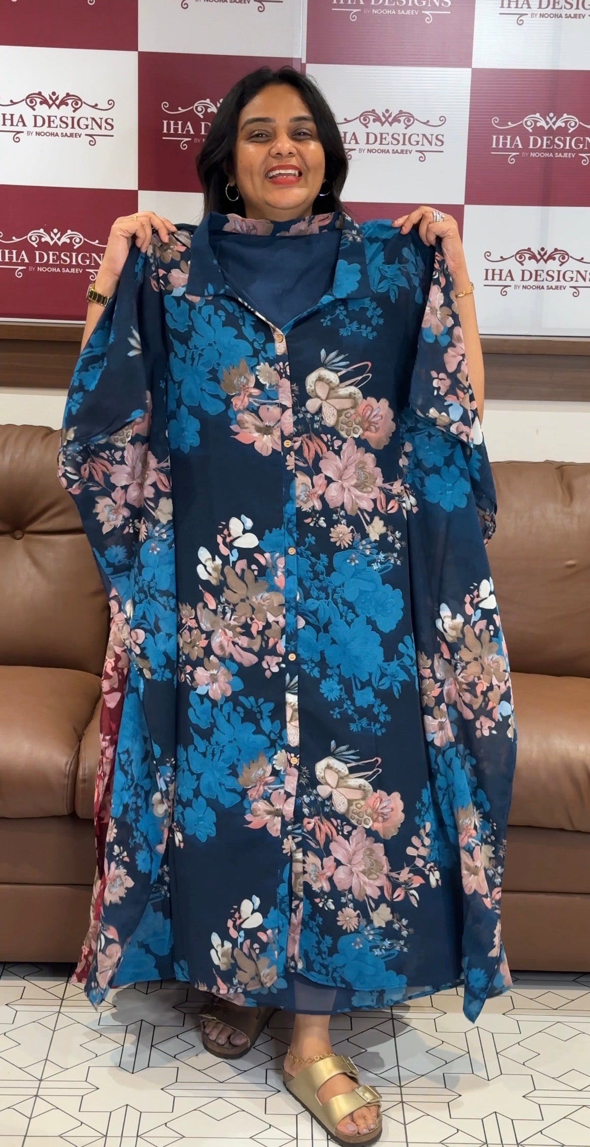 IHA'S IN-HOUSE PRINTED GEORGETTE KAFTAN TOPS - IHA 31155