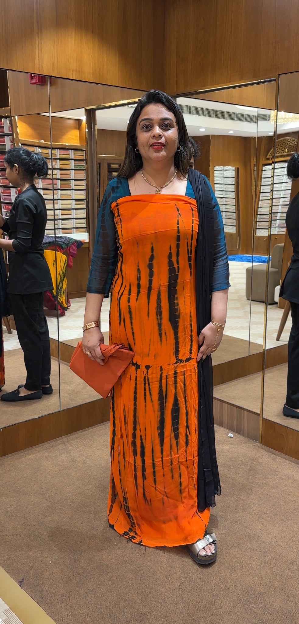 IHA'S IN-HOUSE TIE AND DYED UNSTITCHED SALWAR SUITS - IHA 24353