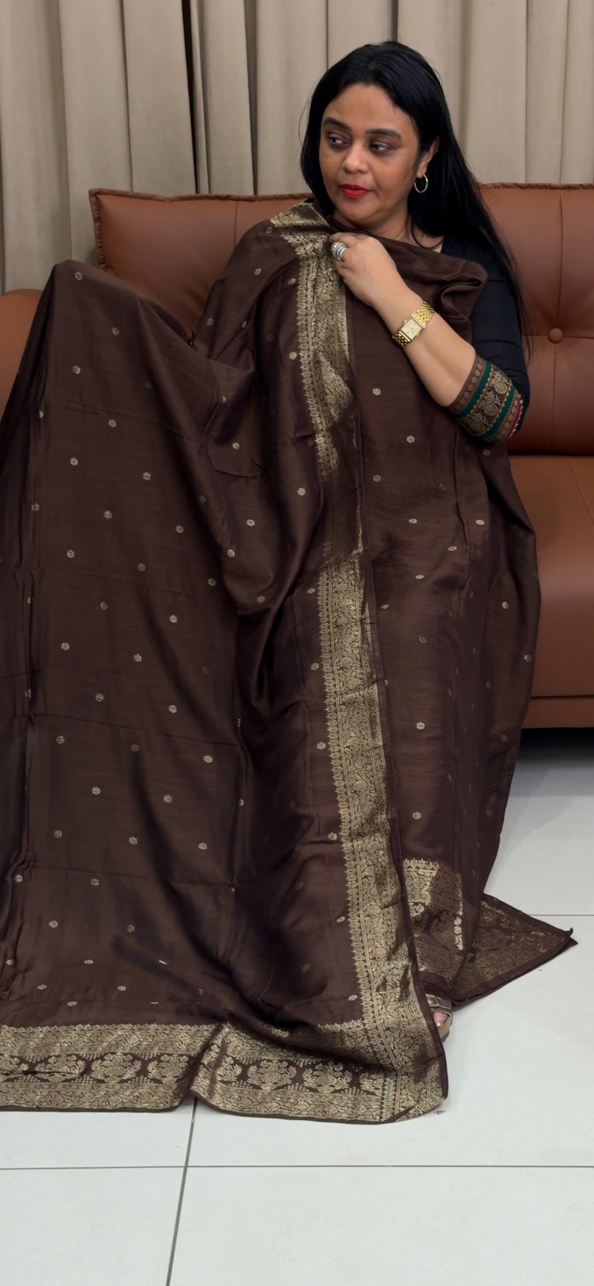 DOLA SILK BANARASI UNSTITCHED SALWAR SUITS - IHA 35744