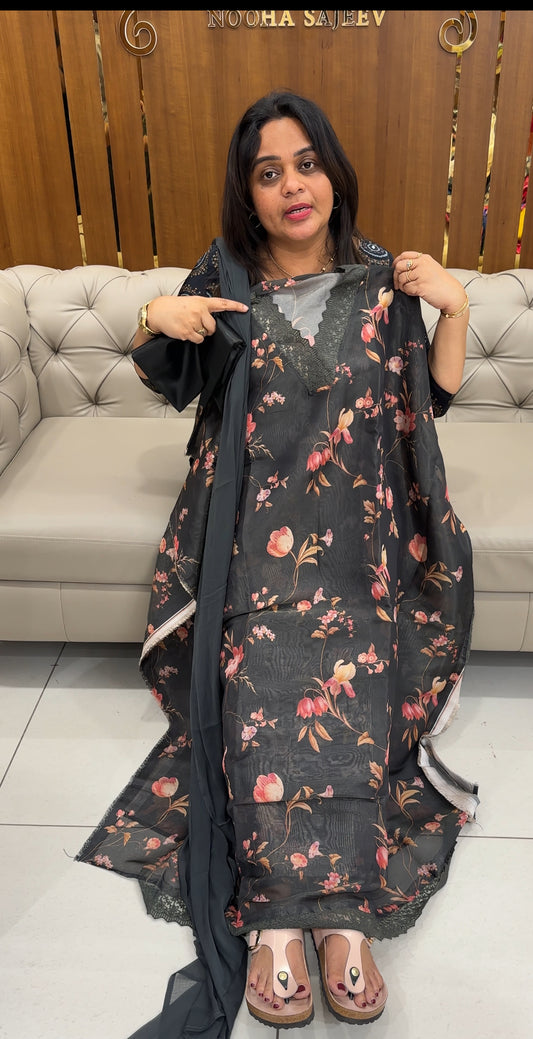 PRINTED TISSUE UNSTITCHED SALWAR SUITS - IHA 26932