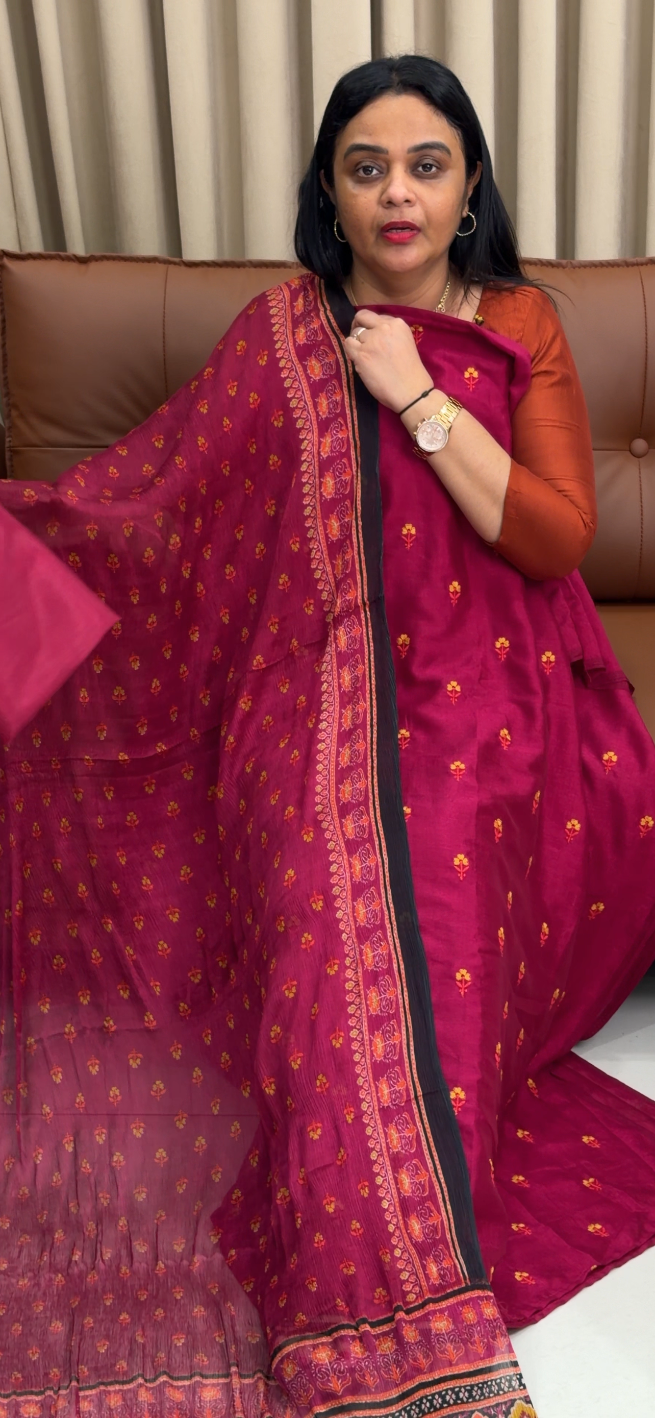 SEMI RAW SILK UNSTITCHED SALWAR SUITS - IHA 34320
