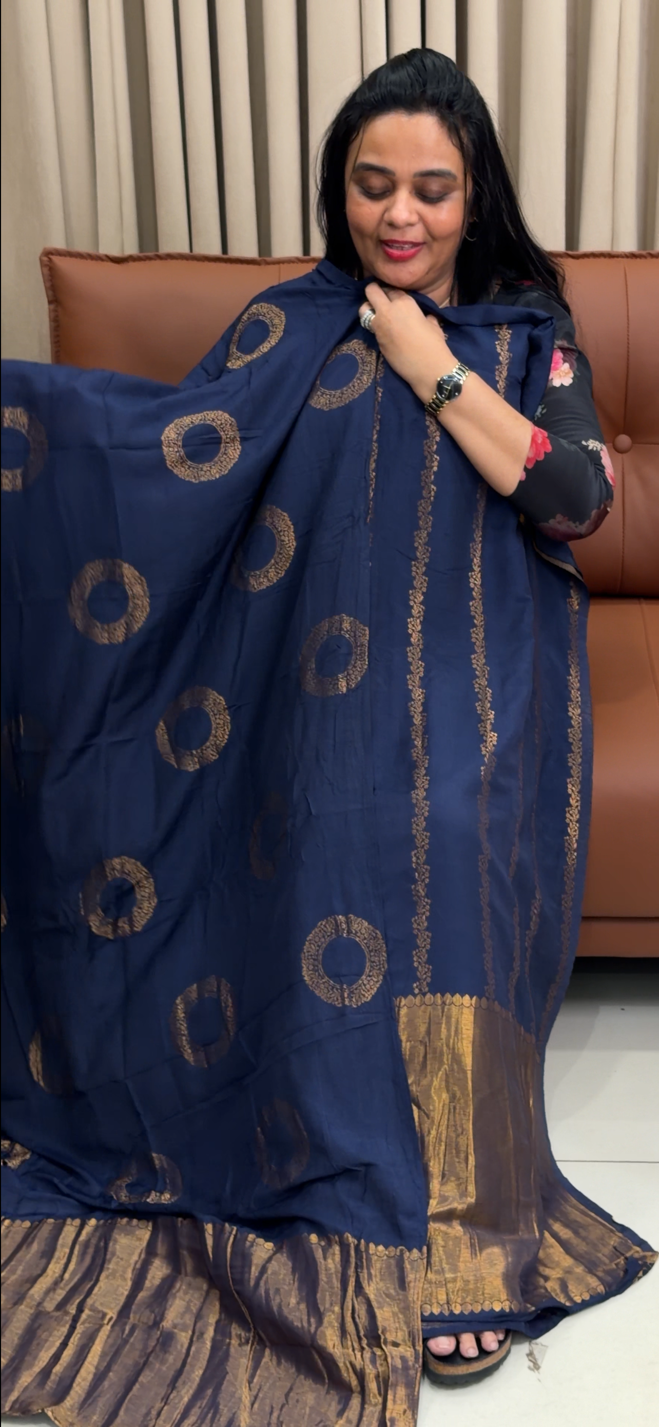 MALAI CHANDERI UNSTITCHED SALWAR SUITS - IHA 34914