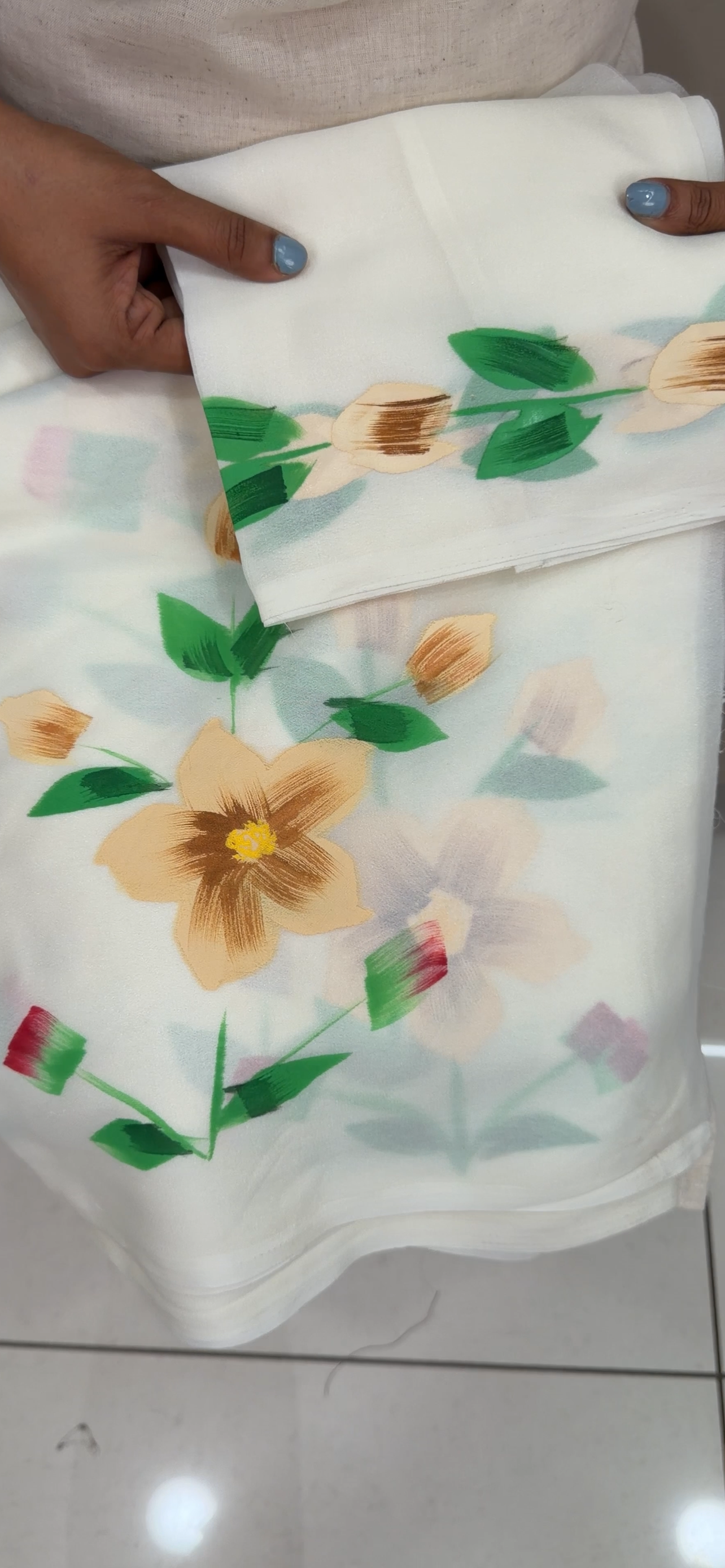 HAND PAINTED SAREES - IHA 29453