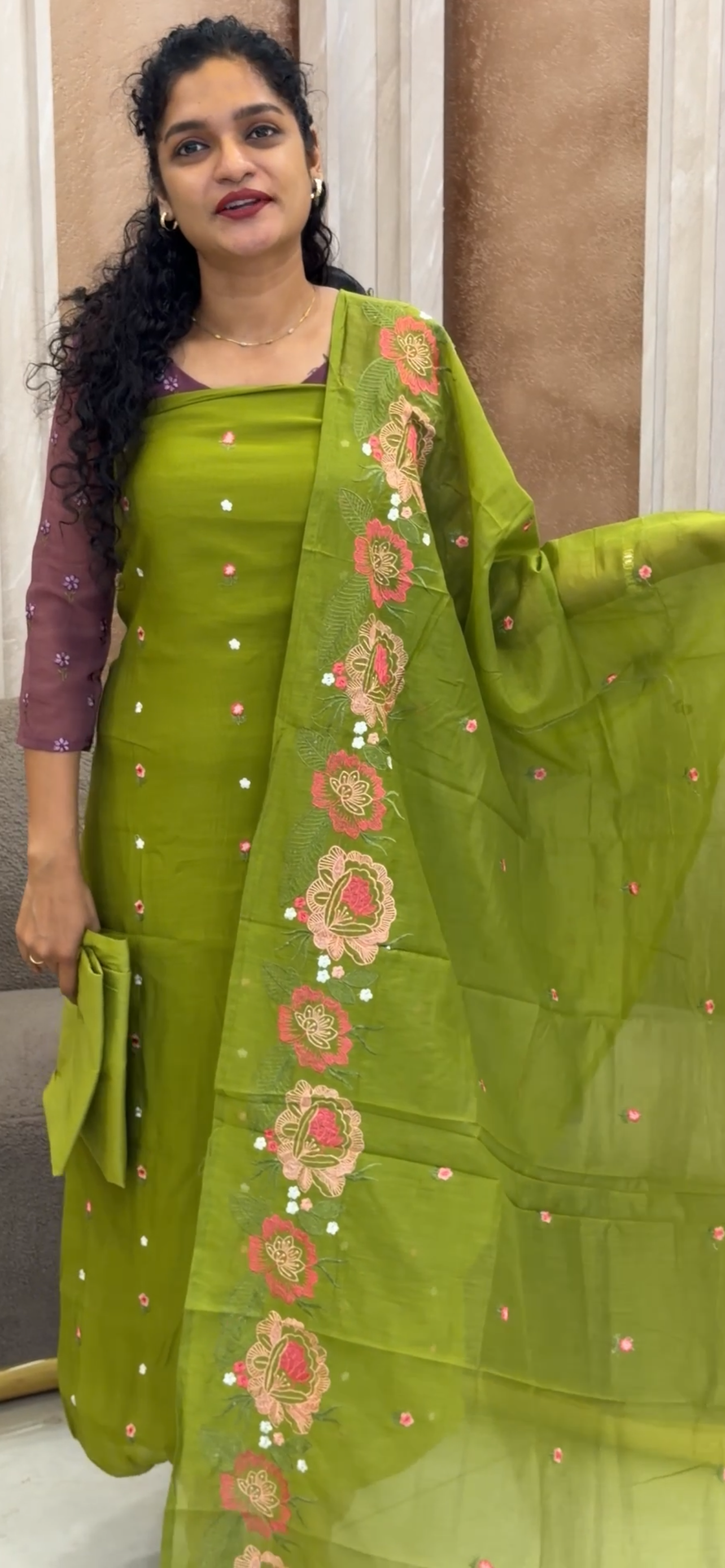 MALAI CHANDERI UNSTITCHED SALWAR SUITS - IHA 33289