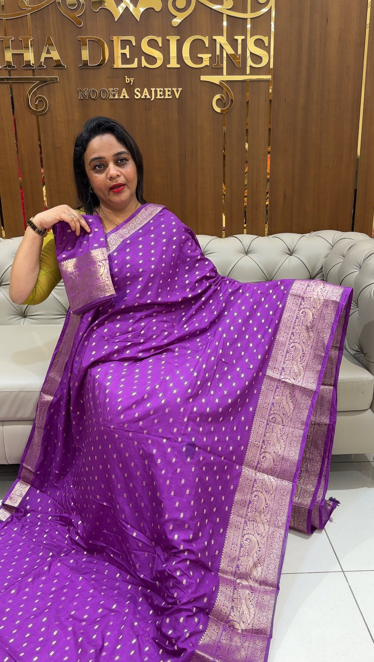 SEMI BANARASI SAREES - IHA 25034