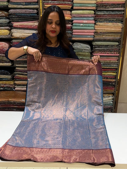 SEMI BROCADE SAREES - IHA 16360