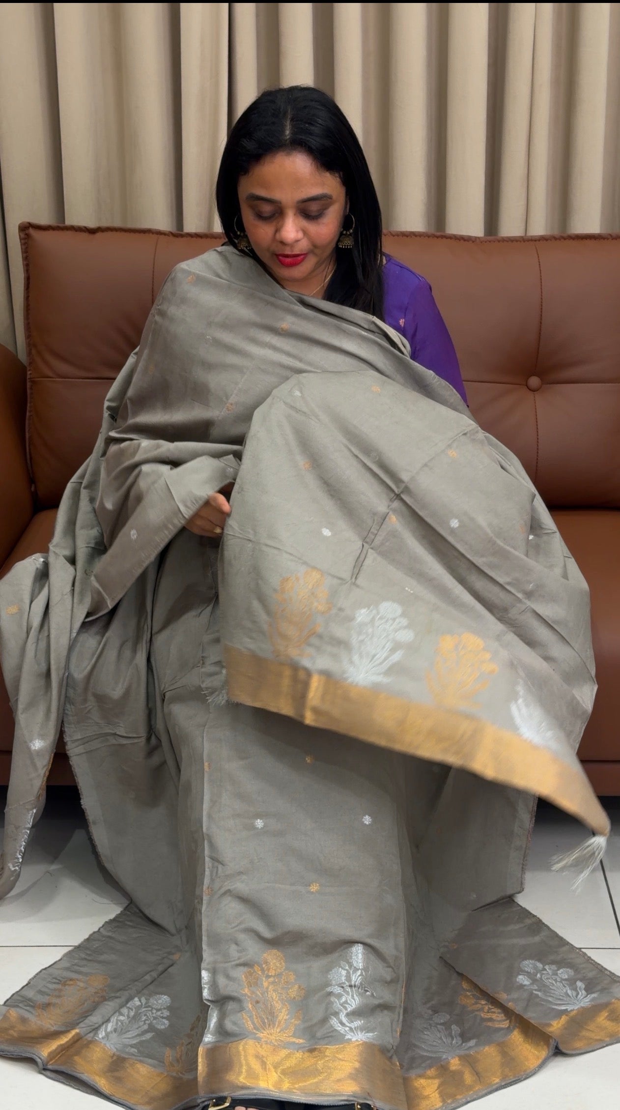 JAMDANI UNSTITCHED SALWAR SUITS - IHA 33984