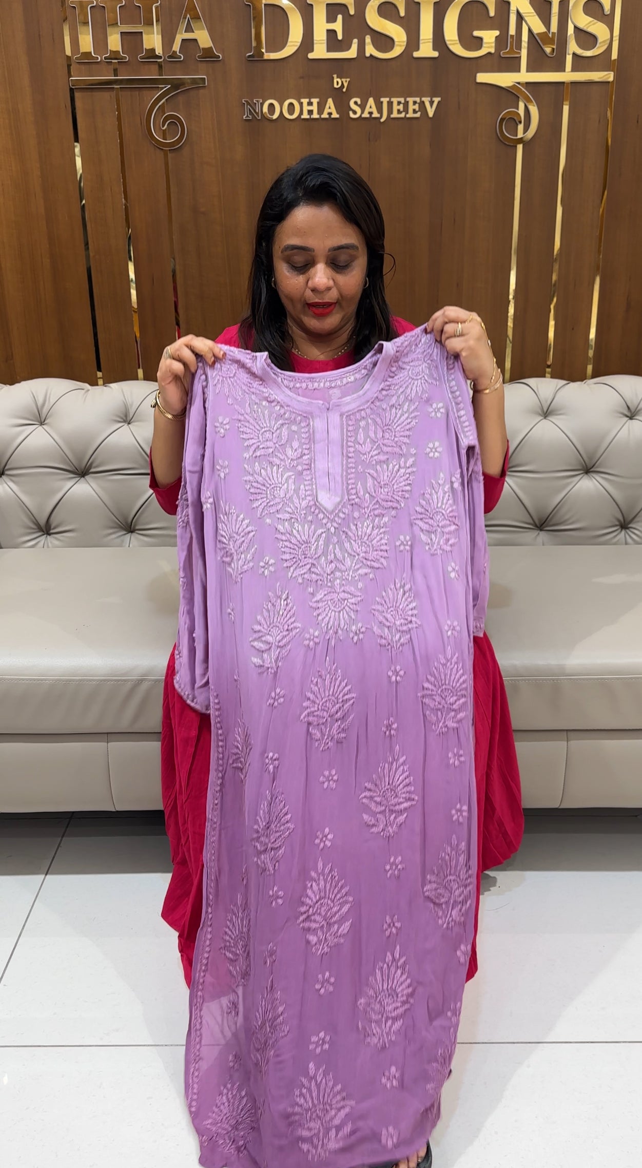 LUCKNOWI CHIKANKARI TOPS - IHA 24637