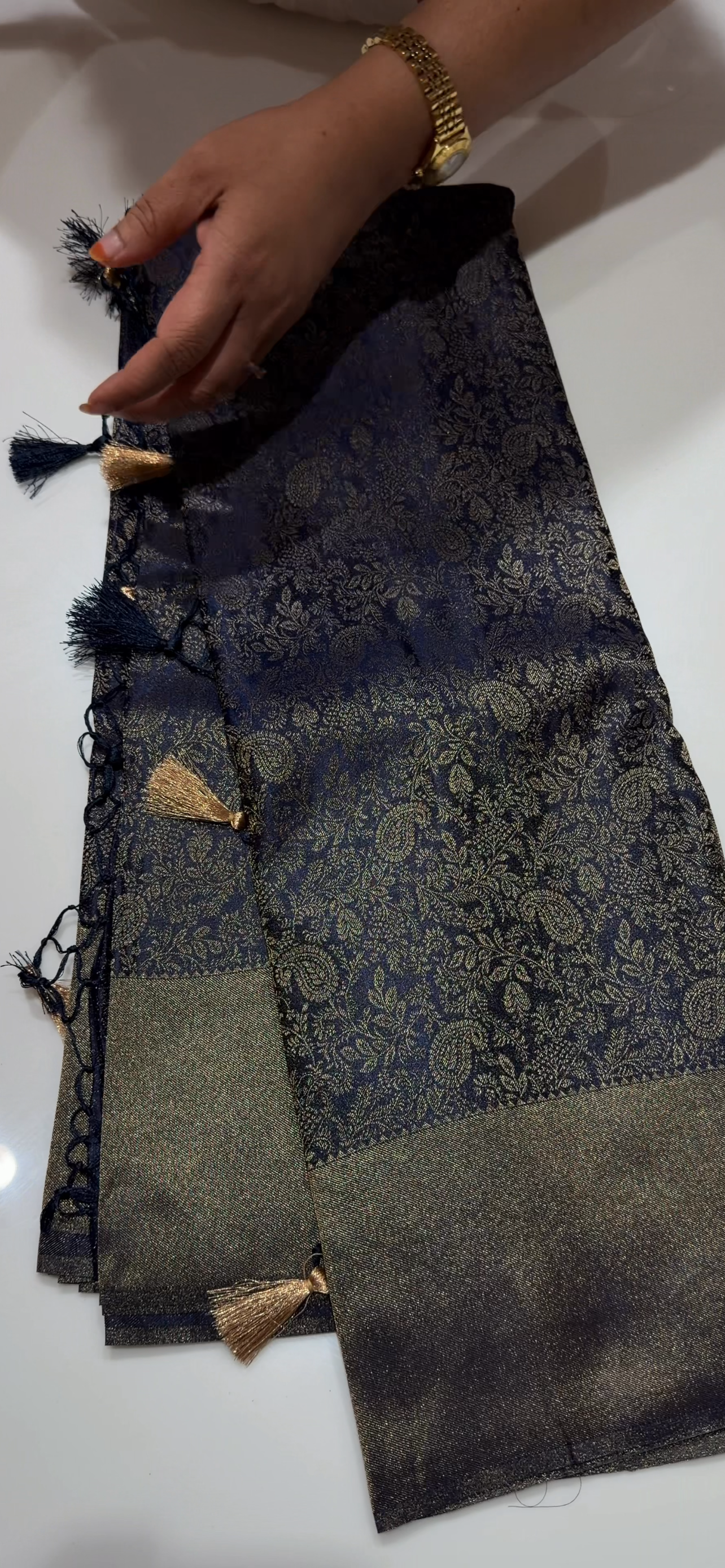 SEMI BROCADE SAREES - IHA 34536