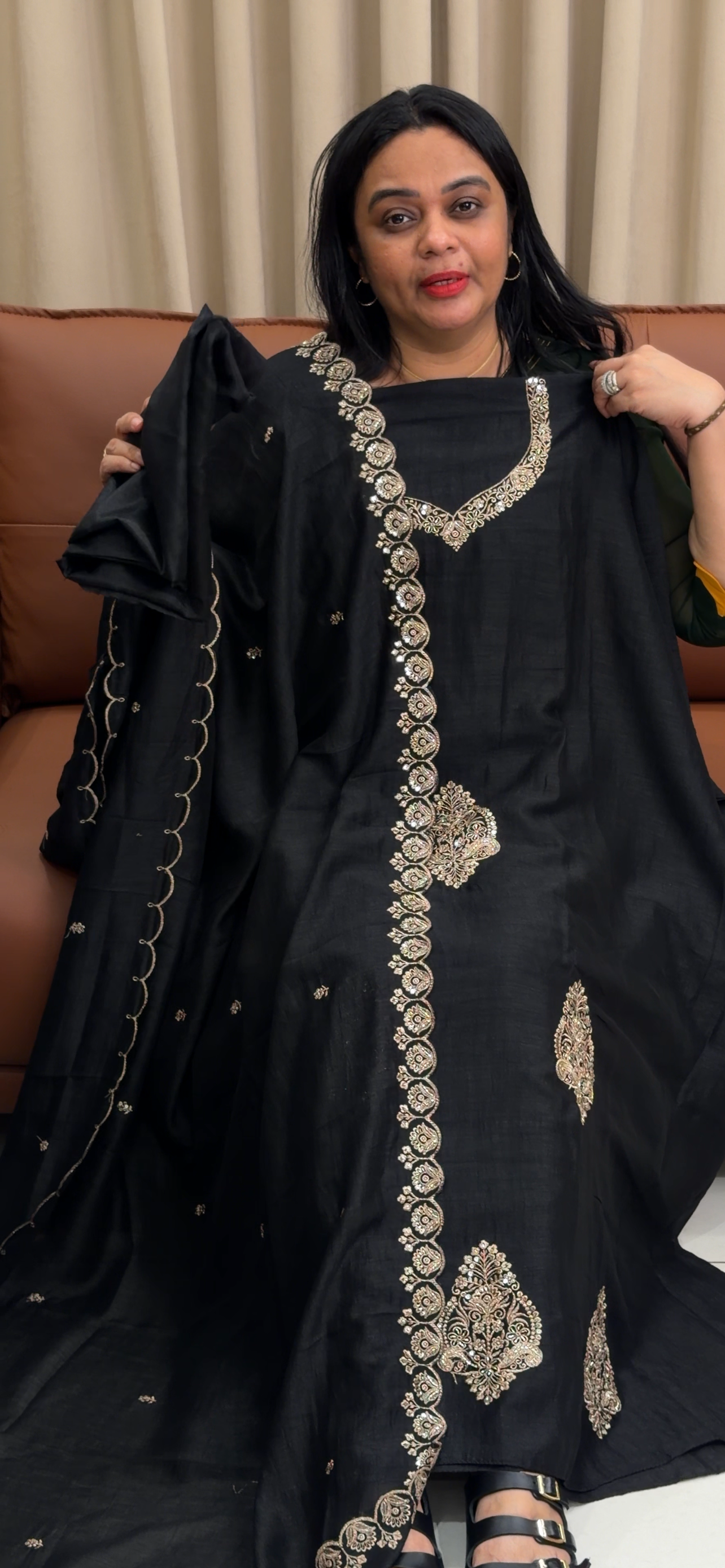 SEMI RAW SILK UNSTITCHED SALWAR SUITS - IHA 35232