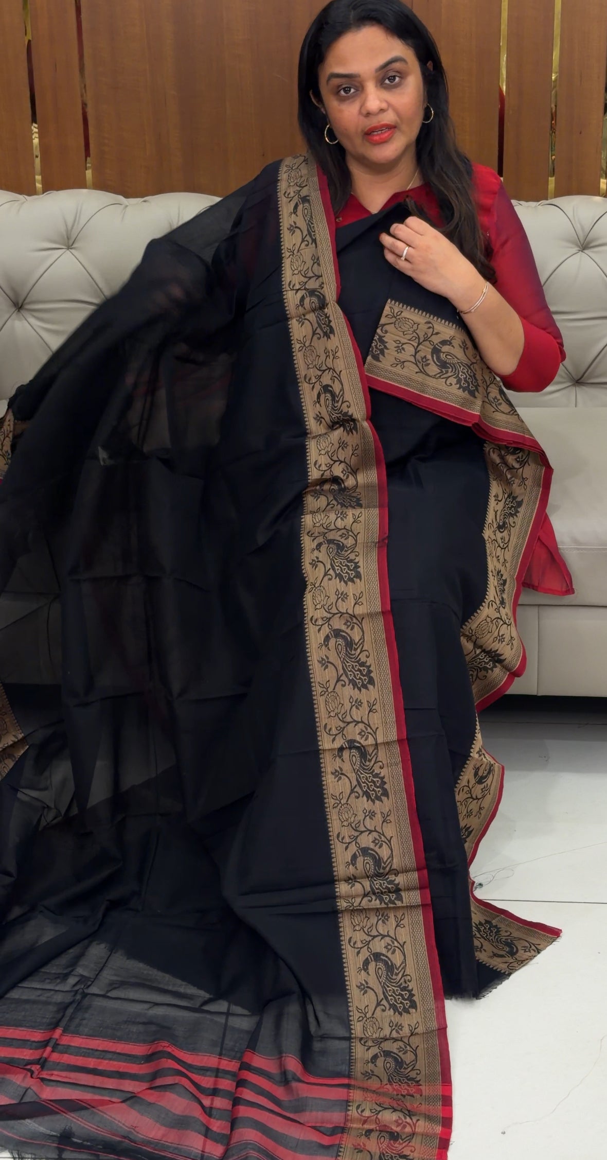 HANDLOON COTTON UNSTITCHED SALWAR SUITS - IHA 30631