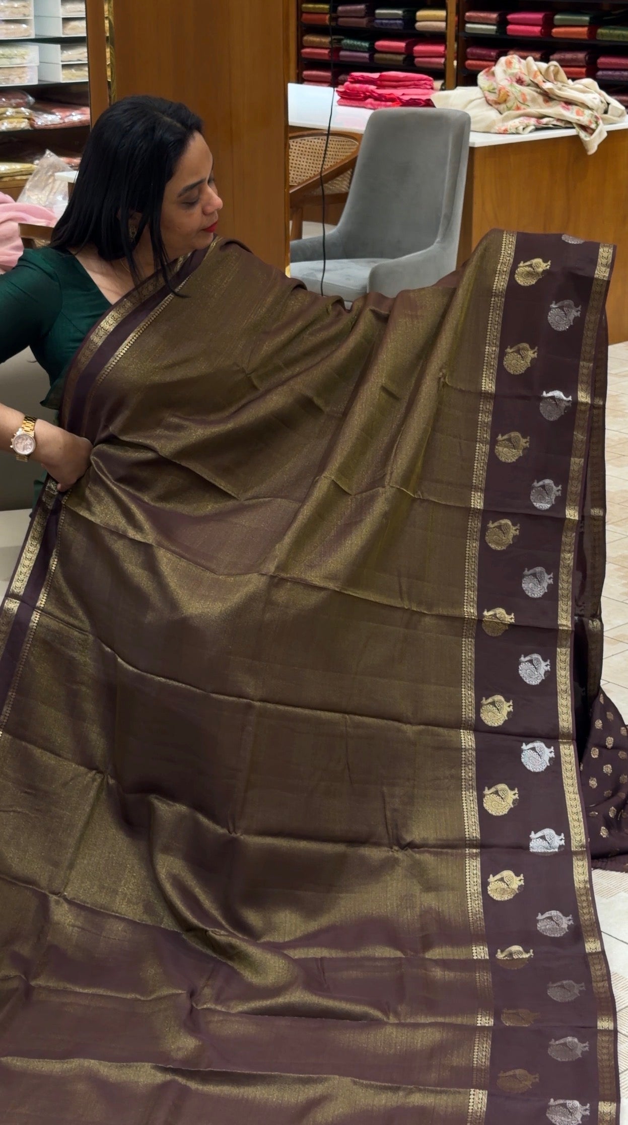 TISSUE BANARASI SAREES - IHA 33816