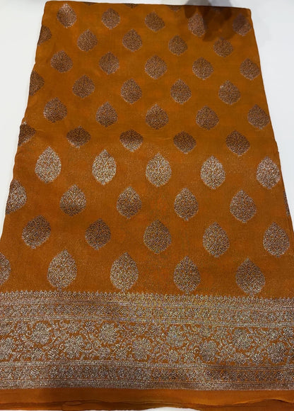 SEMI BANARASI SAREES - IHA 17584