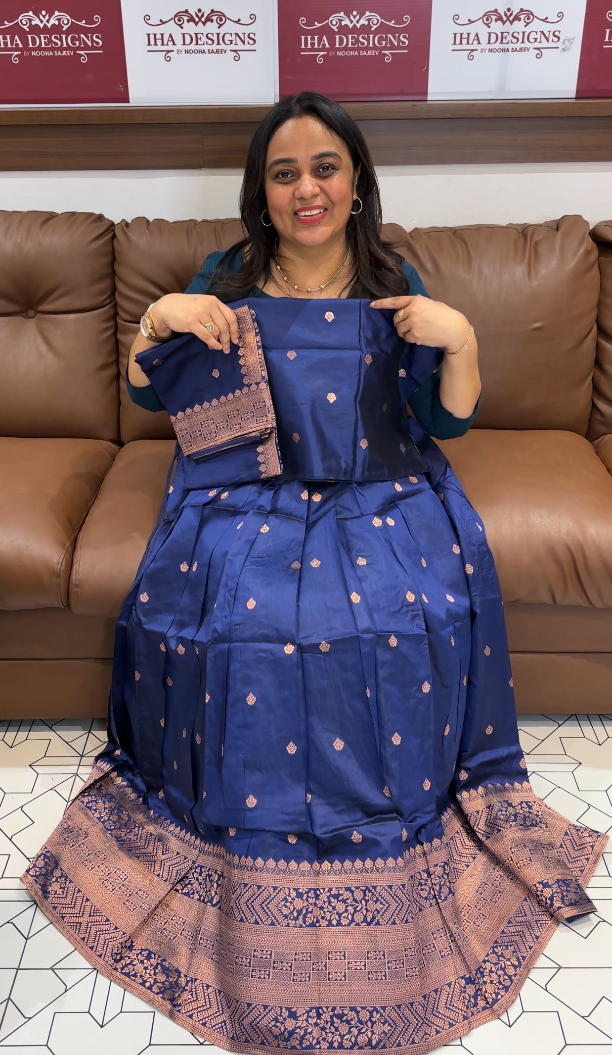 SEMI STITCHED DAVANI SETS - IHA 27195
