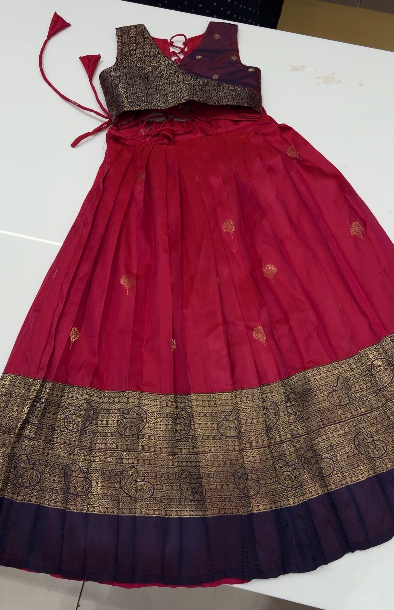 IHA'S IN-HOUSE KIDS CROP TOP AND SKIRT - IHA 34591