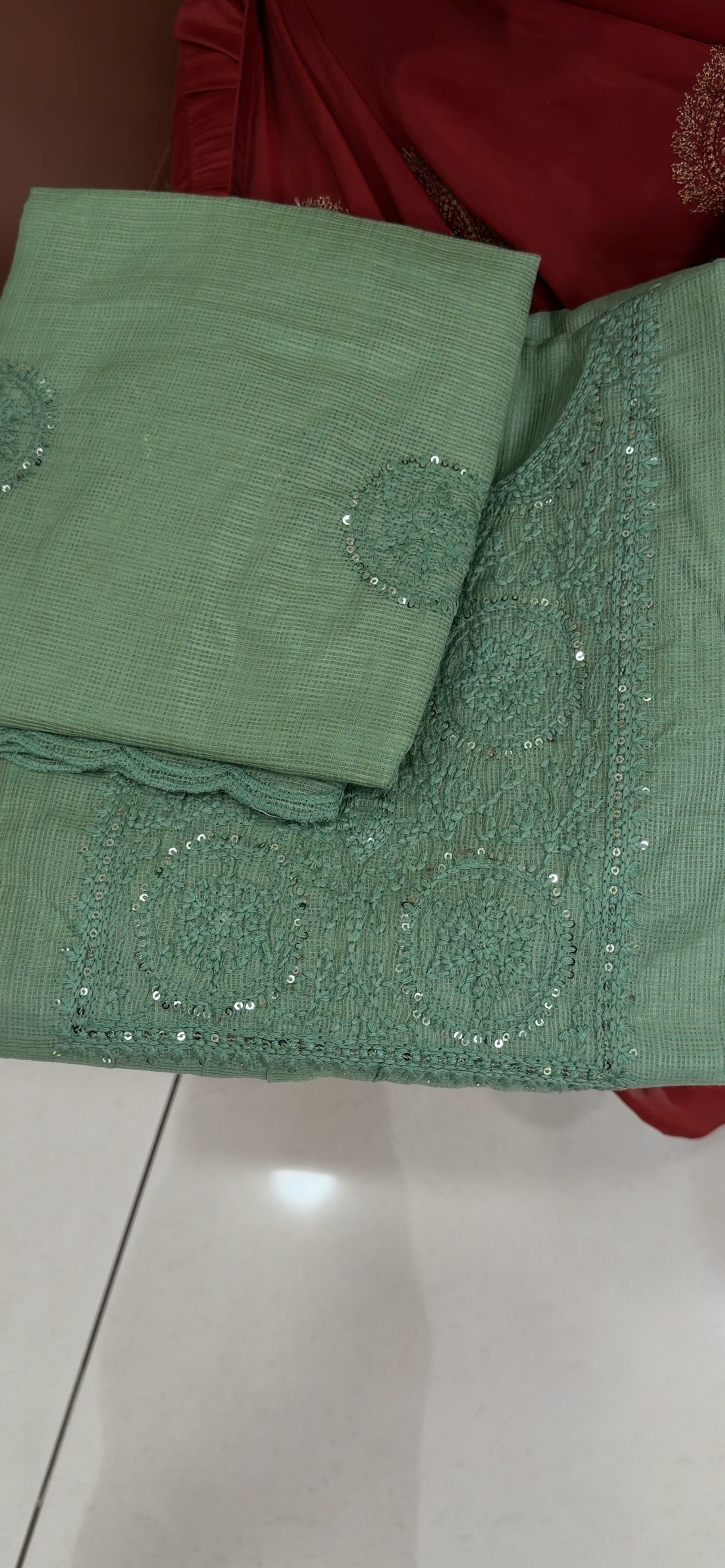 SILKY KOTA UNSTITCHED SALWAR SUITS - IHA 34706