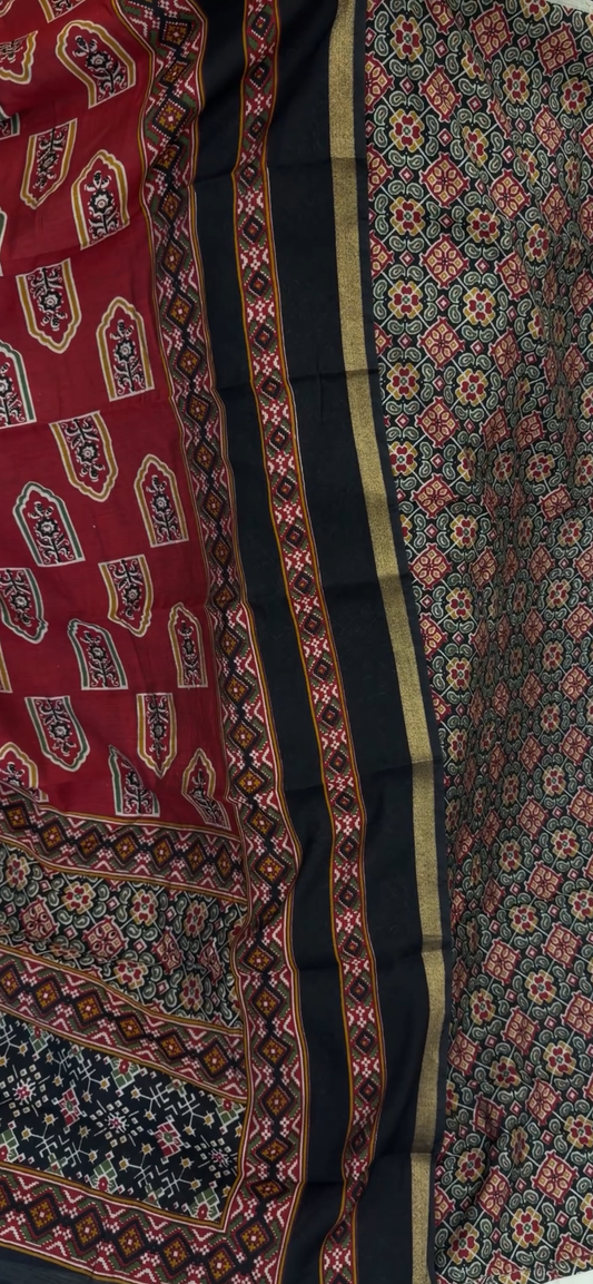 MODAL CHANDERI UNSTITCHED SALWAR SUITS - IHA 33277