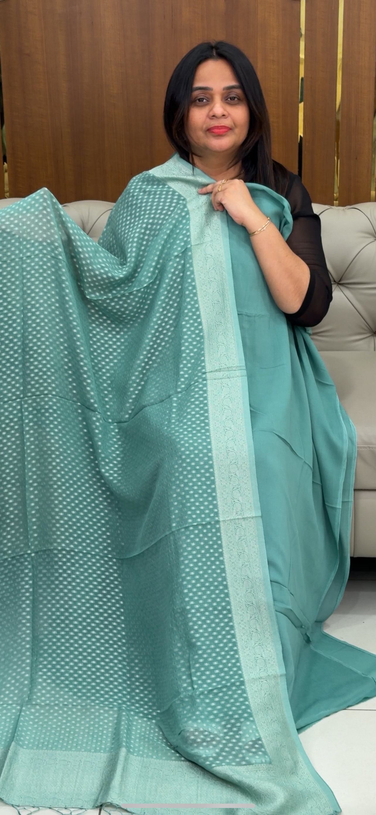 VISCOSE GEORGETTE UNSTITCHED SALWAR SUITS - IHA 29121