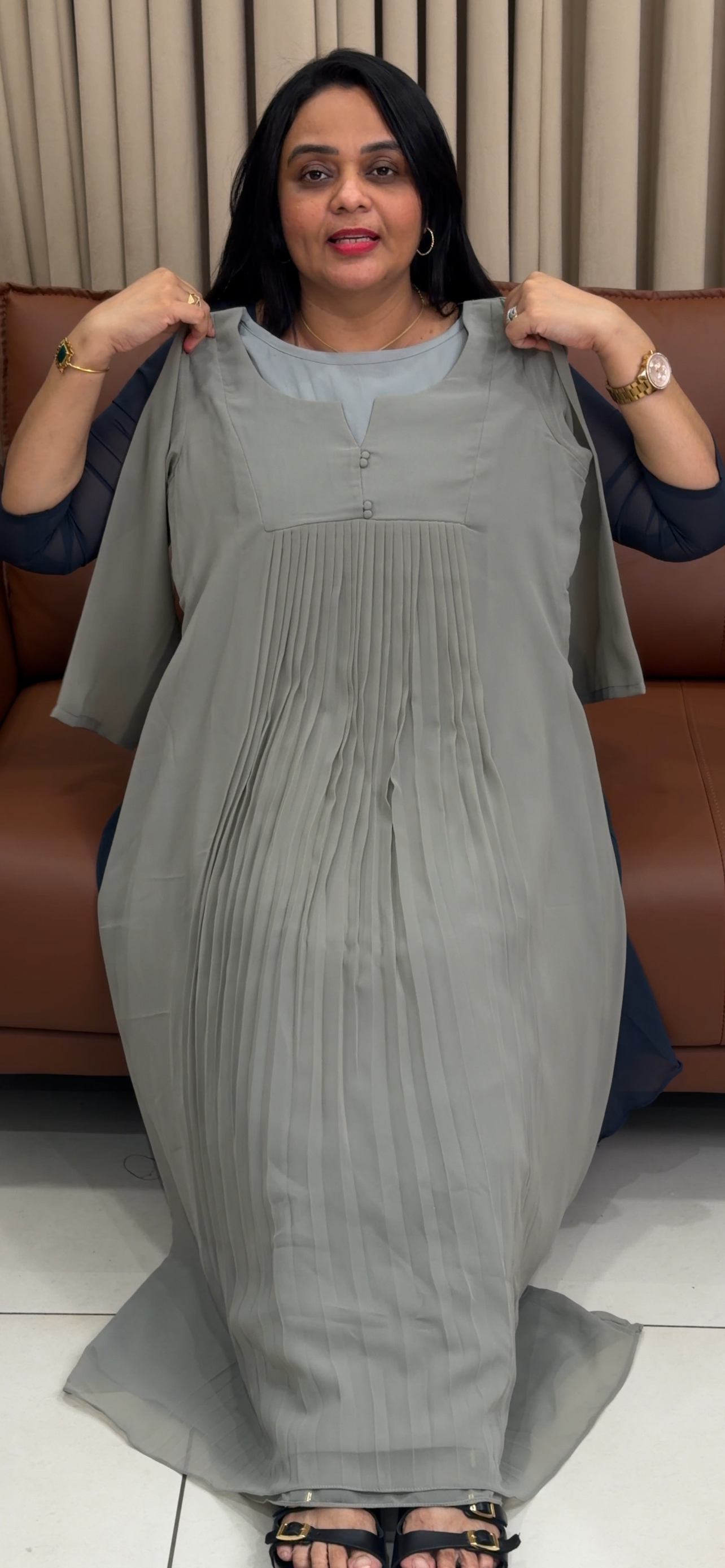 IHA'S IN-HOUSE GEORGETTE TUNIC TOPS - IHA 34780
