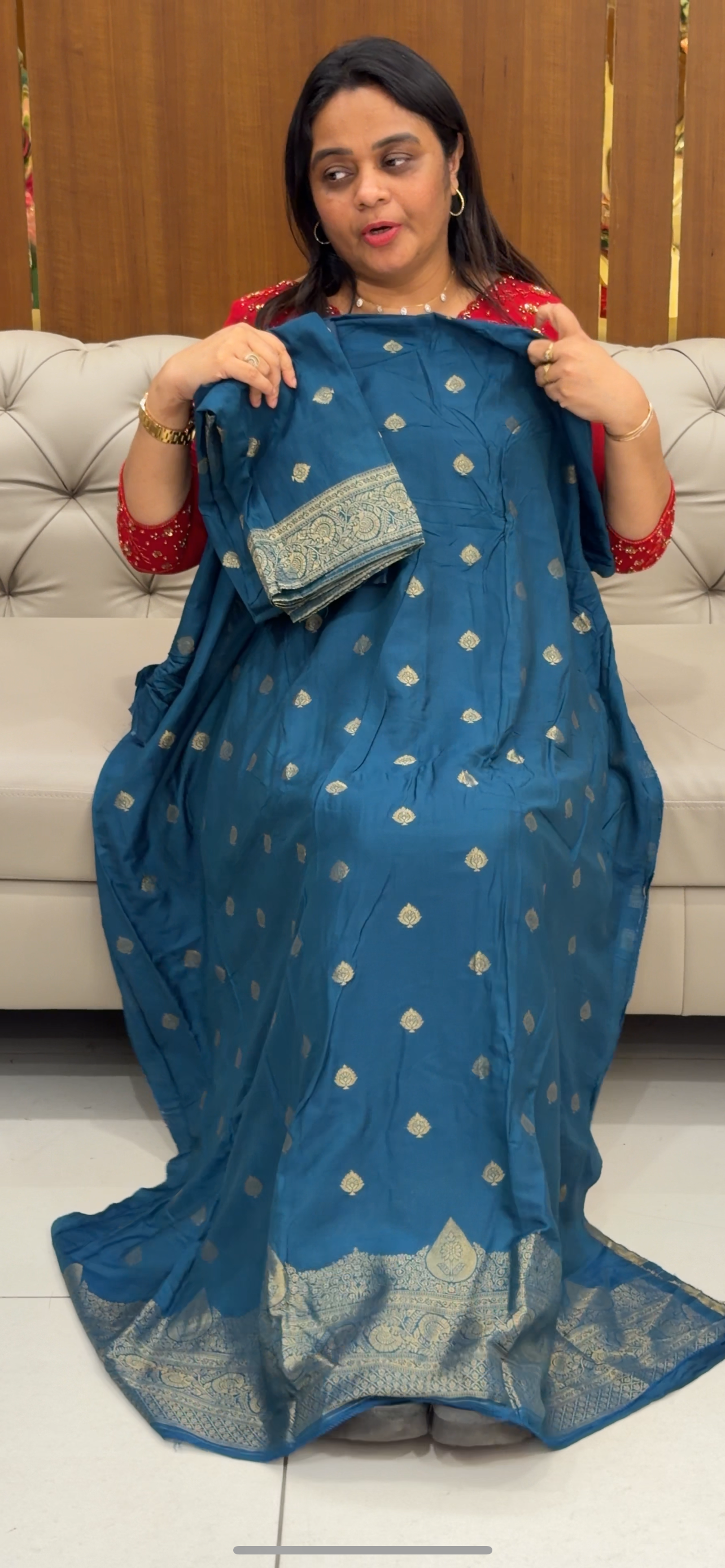 BANARASI UNSTITCHED SALWAR SUITS - IHA 28765