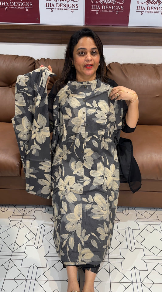 PRINTED COTTON TOP AND BOTTOM - IHA 24906