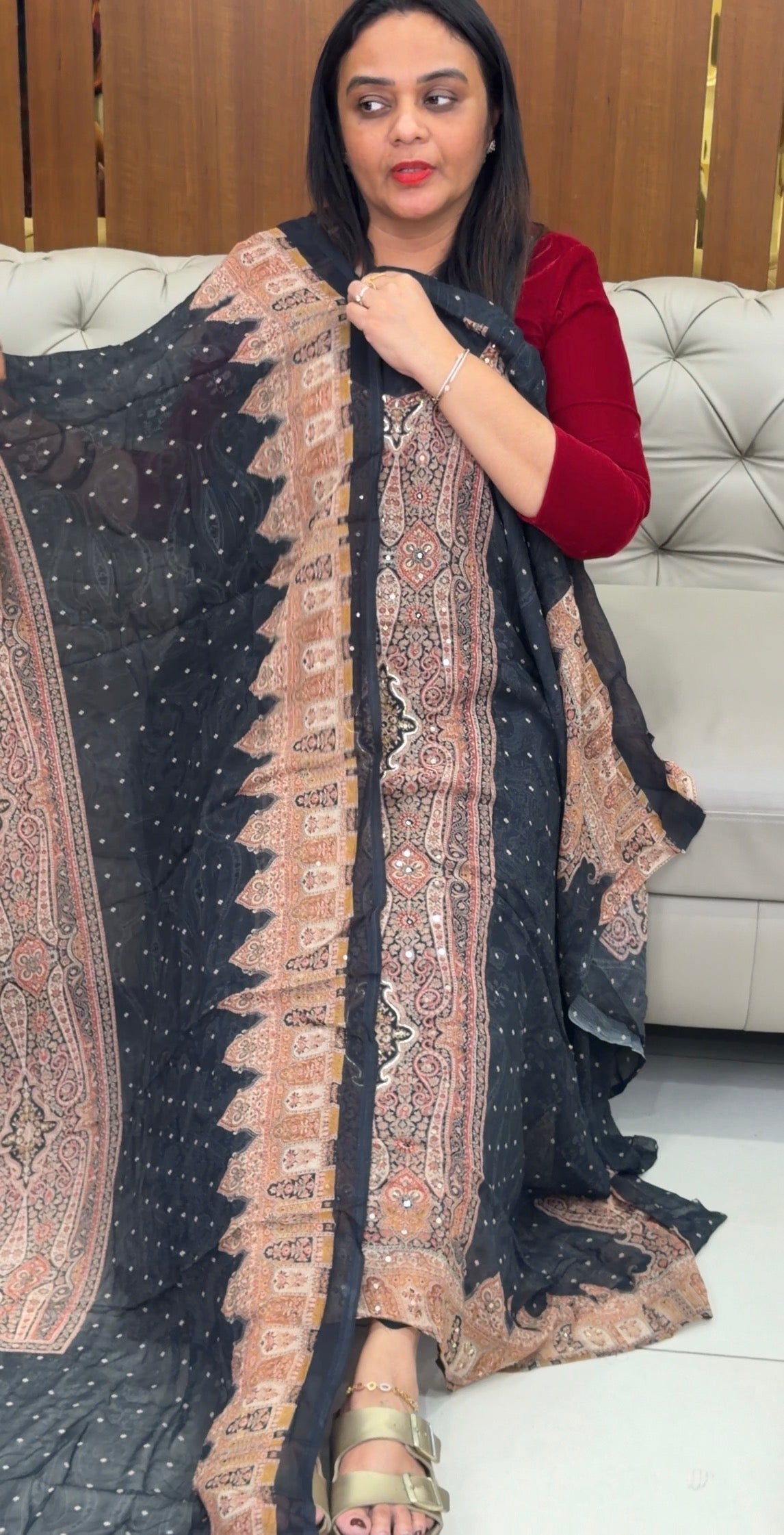 GEORGETTE UNSTITCHED SALWAR SUITS - IHA 33267