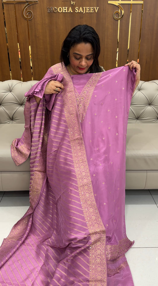 VISCOSE CRAPE UNSTITCHED SALWAR SUITS - IHA 25756