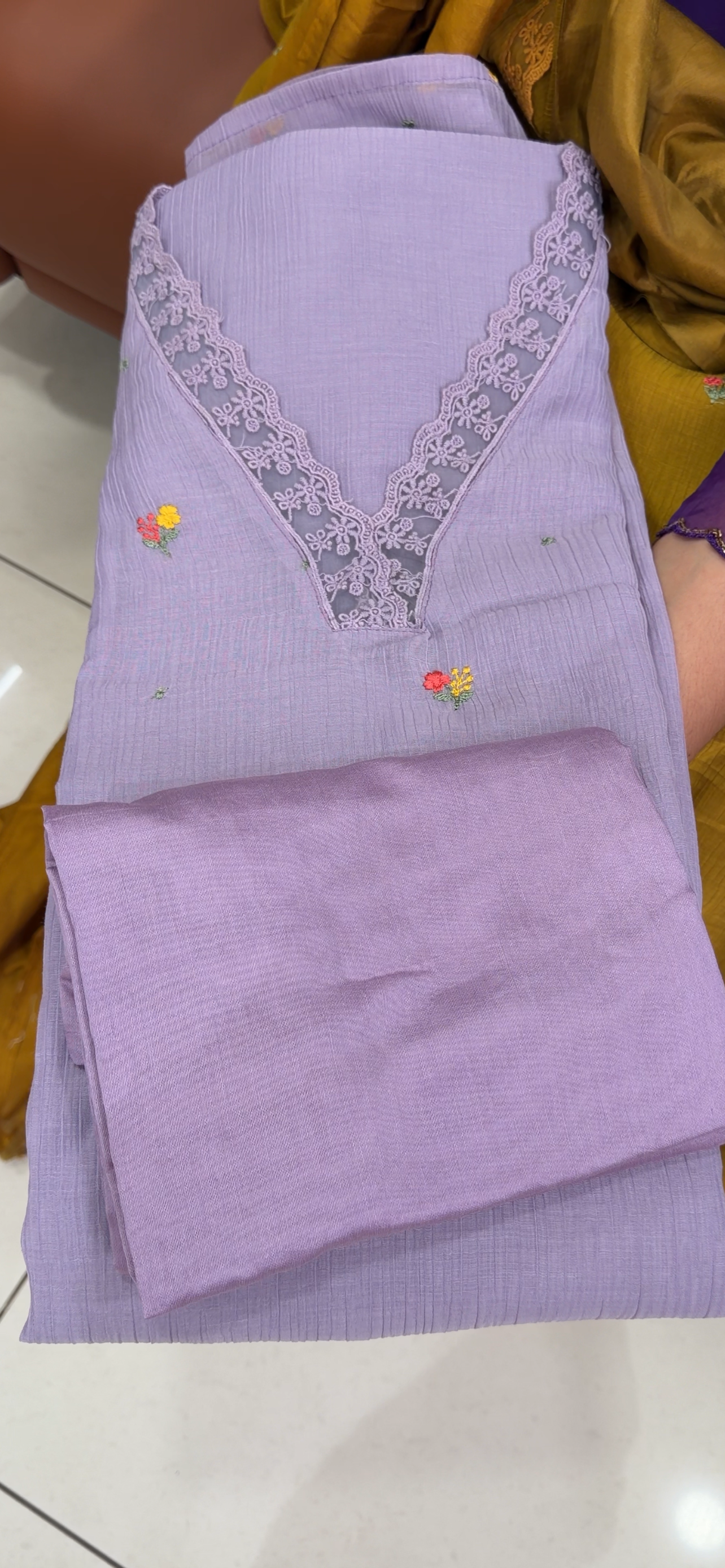 MUL CRUSH UNSTITCHED SALWAR SUITS - IHA 35240