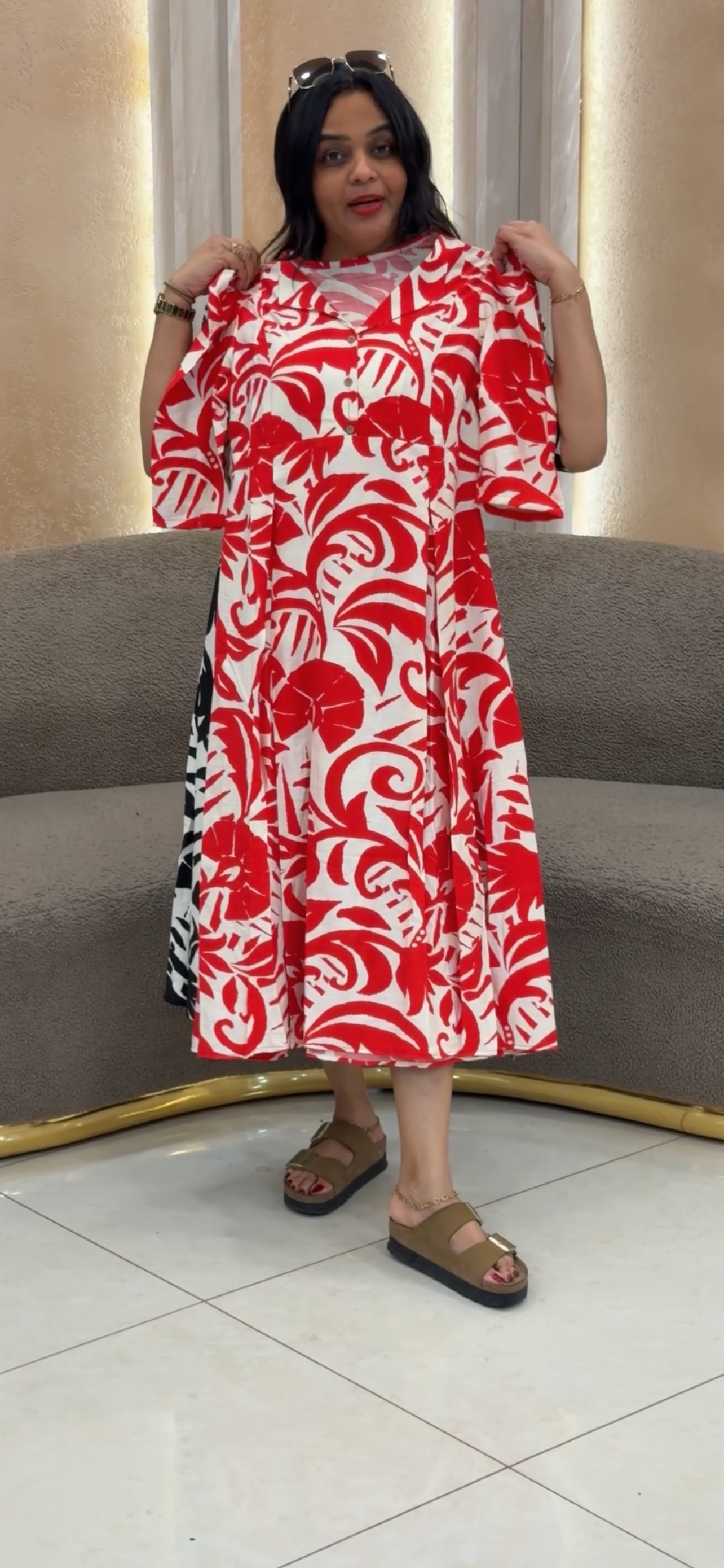 IHA'S IN-HOUSE PRINTED FROCKS  - IHA 33308