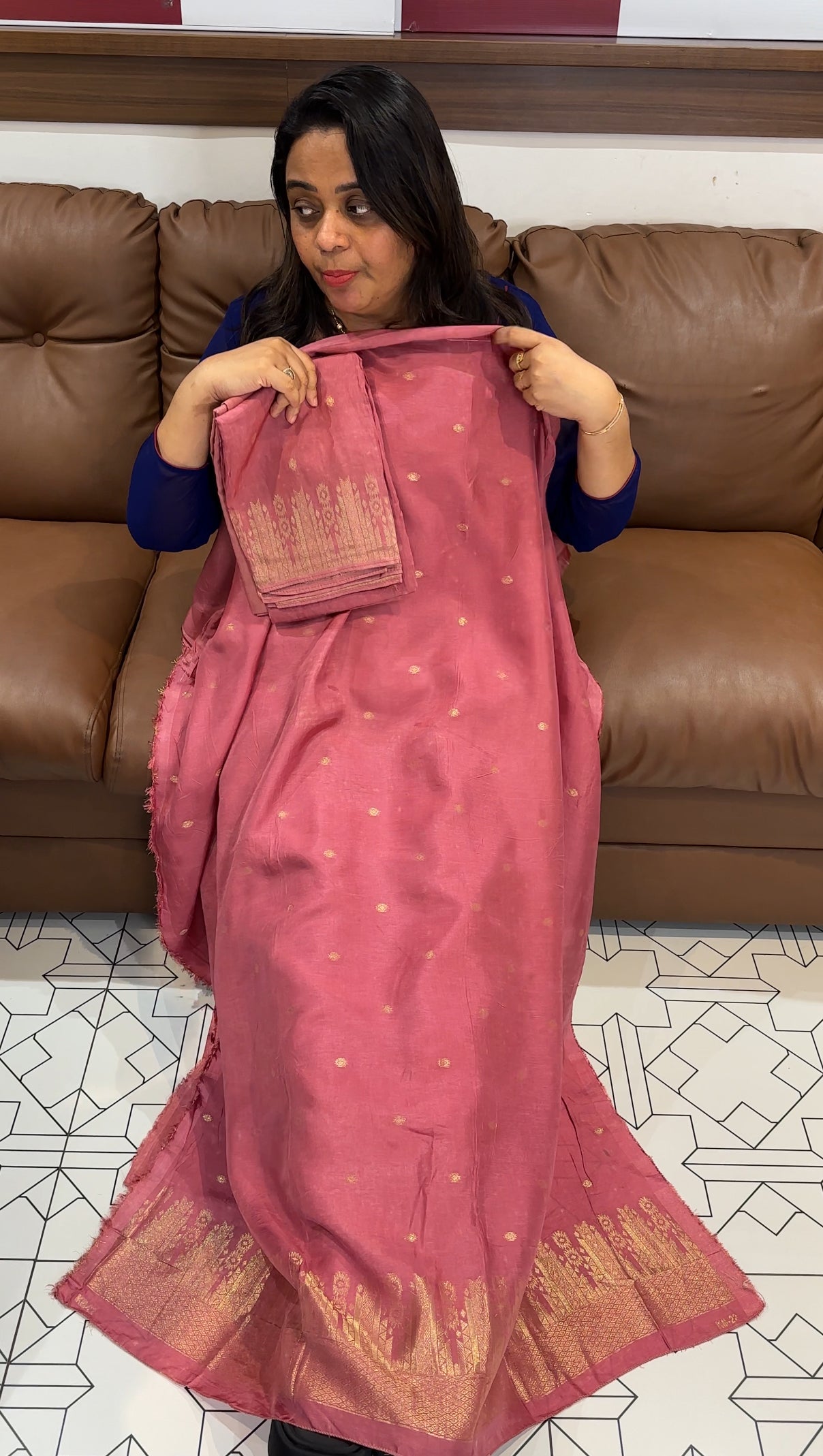 DOLA BANARASI UNSTITCHED SALWAR SUITS - IHA 29423