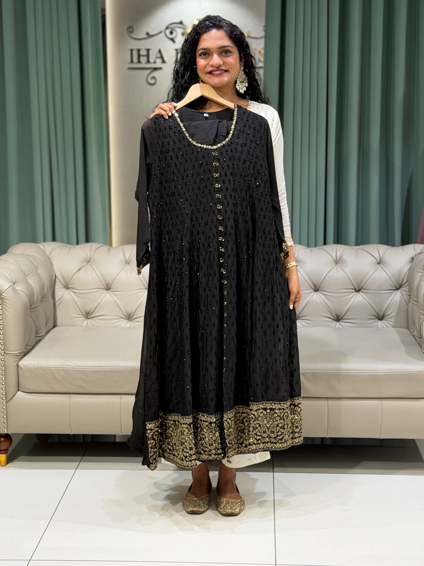 PARTY WEAR TOP, BOTTOM AND DUPATTA - IHA 29666