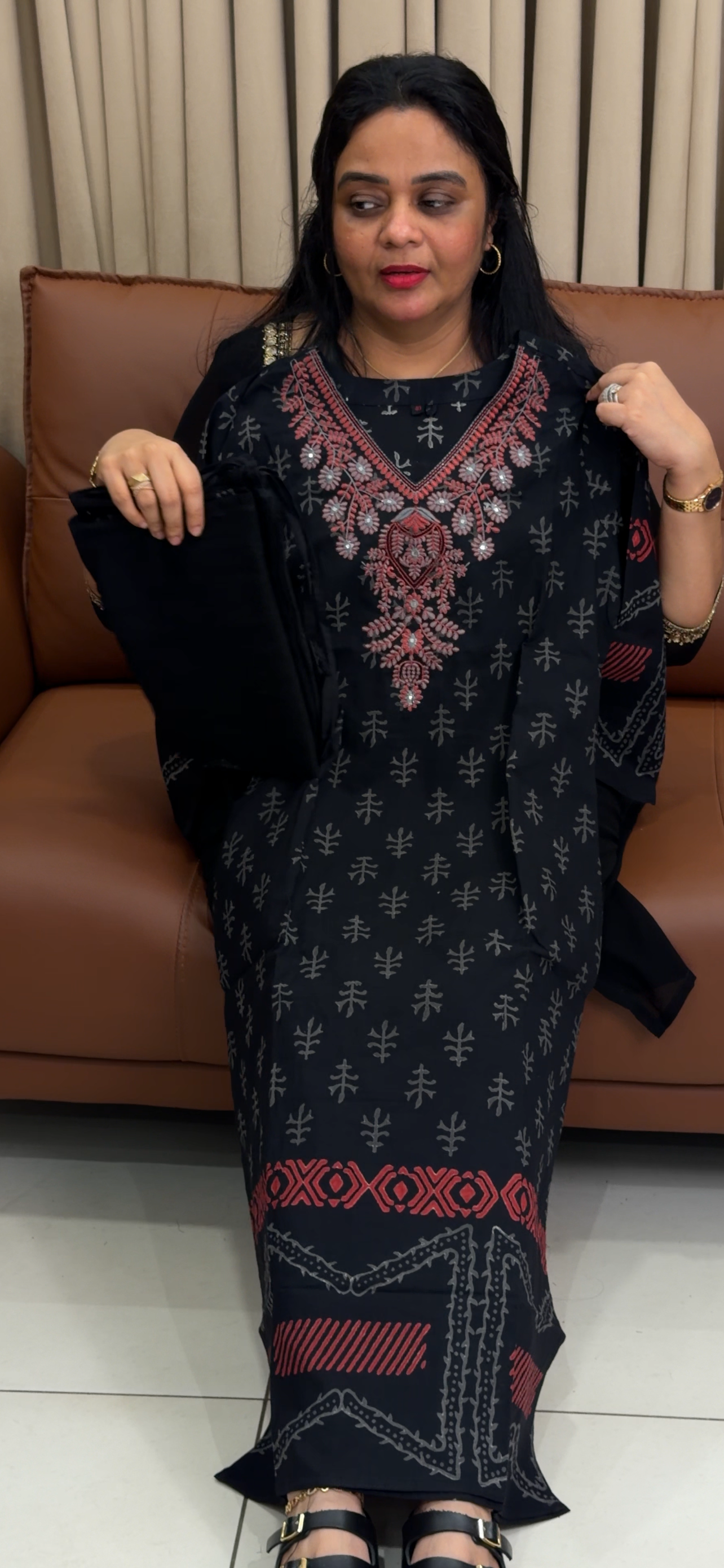 COTTON TOP , BOTTOM AND DUPATTA - IHA 34627