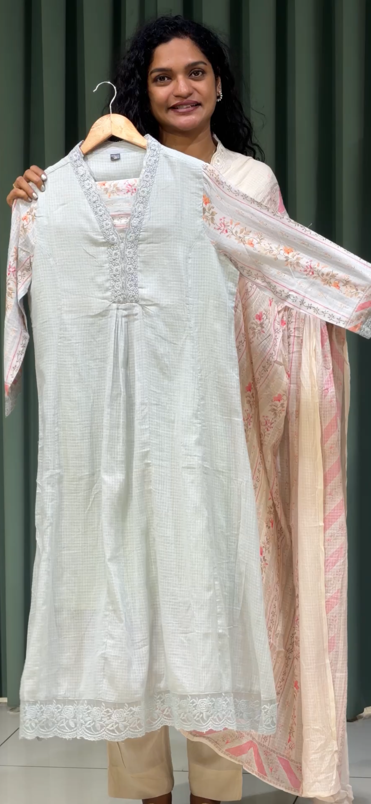 KOTA COTTON TOP, BOTTOM AND DUPATTA - IHA 33274