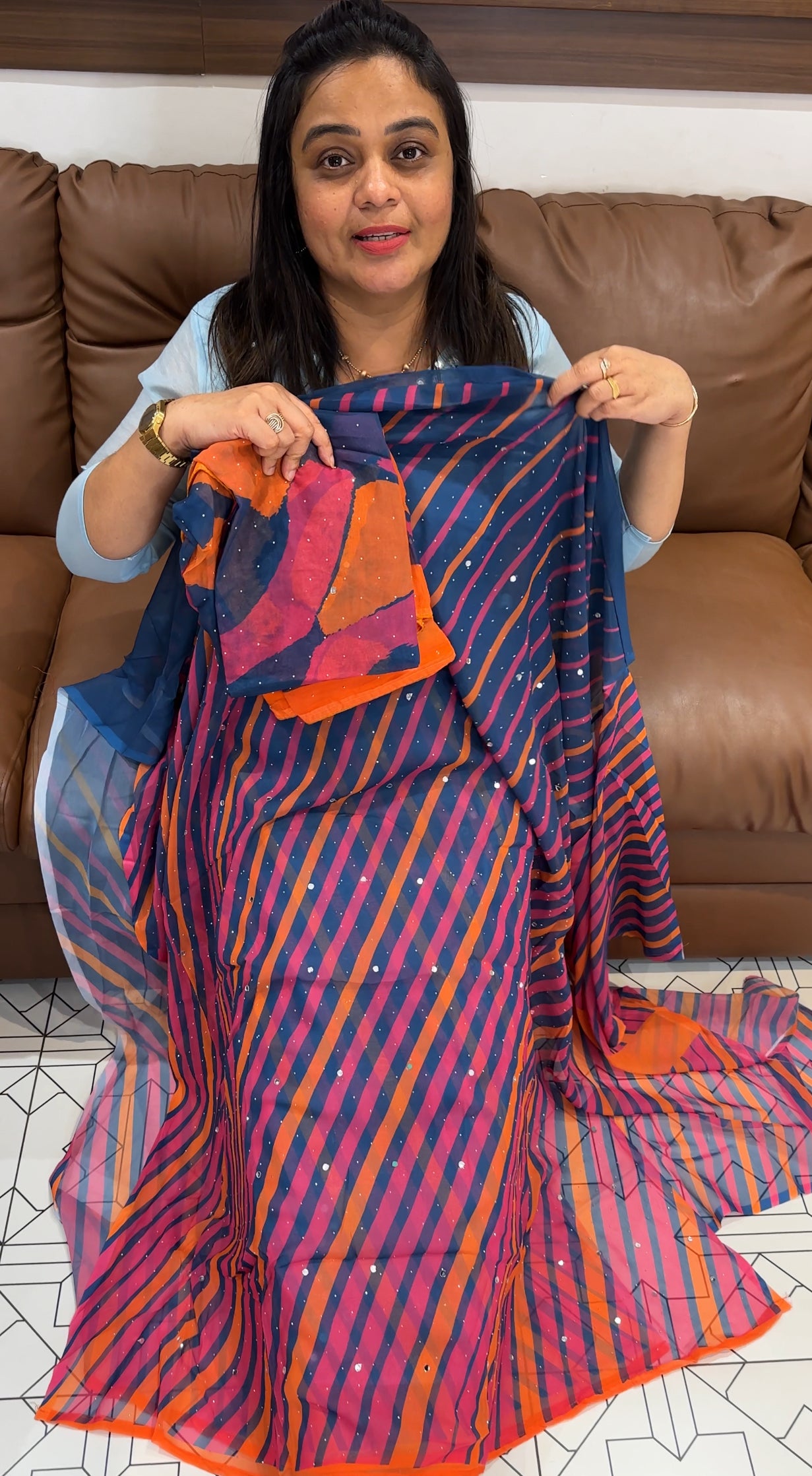 GEORGETTE UNSTITCHED SALWAR SUITS - IHA 27742