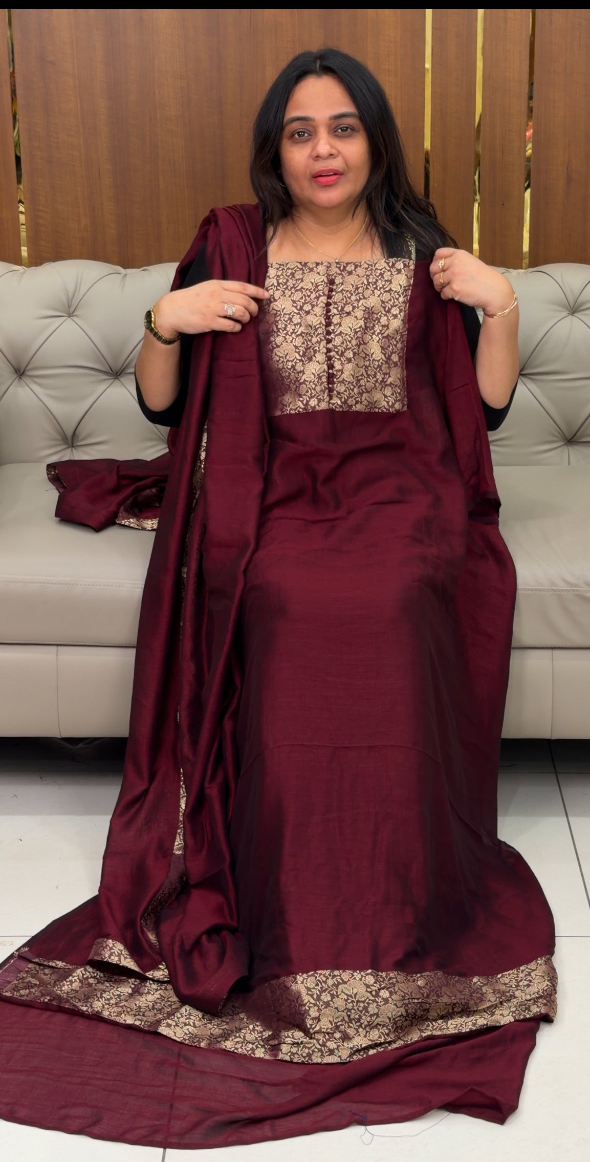 IHA'S IN-HOUSESEMI RAW SILK UNSTITCHED SALWAR SUITS - IHA 29022