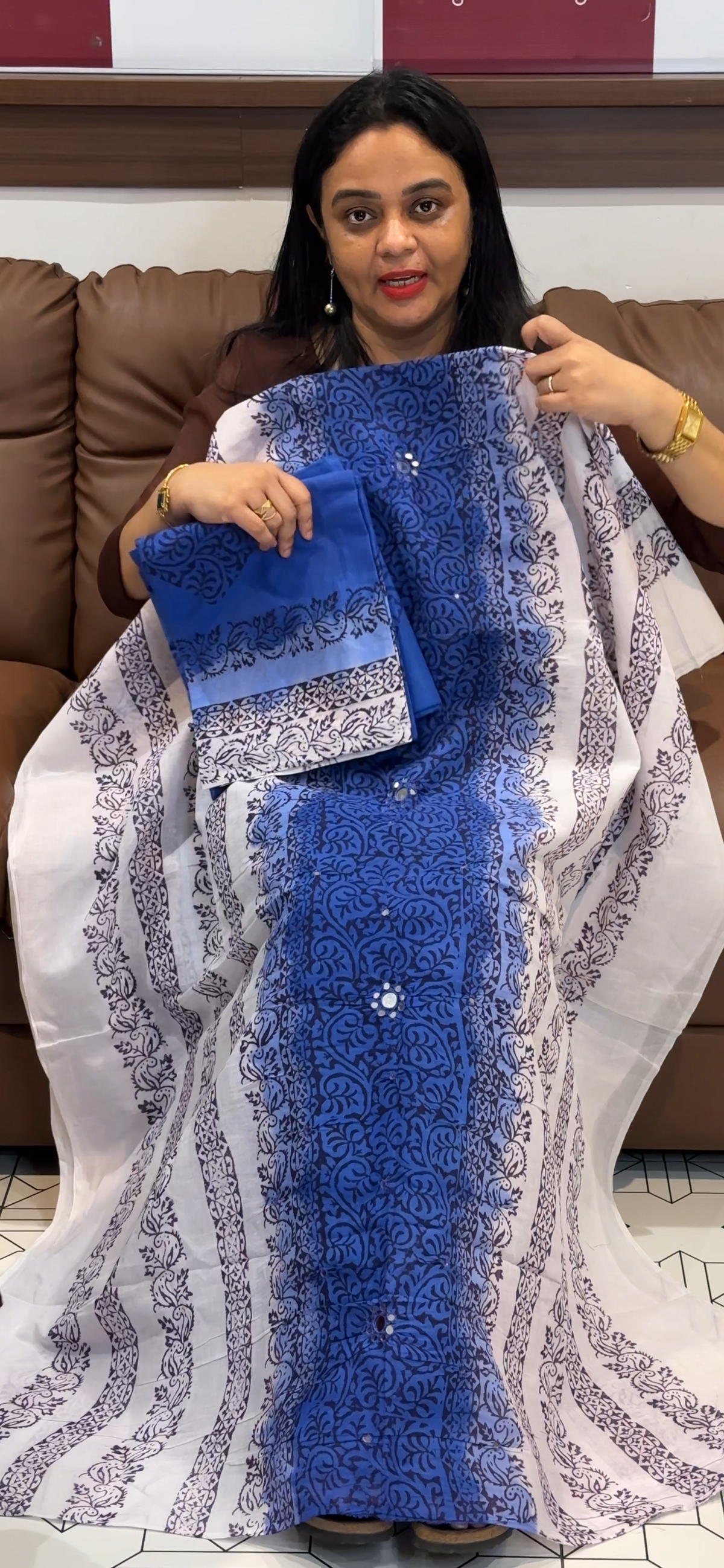 COTTON UNSTITCHED SALWAR SUITS - IHA 35564