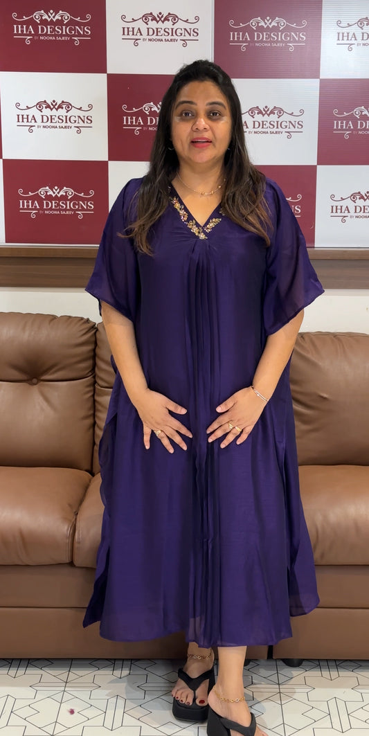 IHA'S IN-HOUSE SEMI RAW SILK ALINE  TOPS - IHA 27991